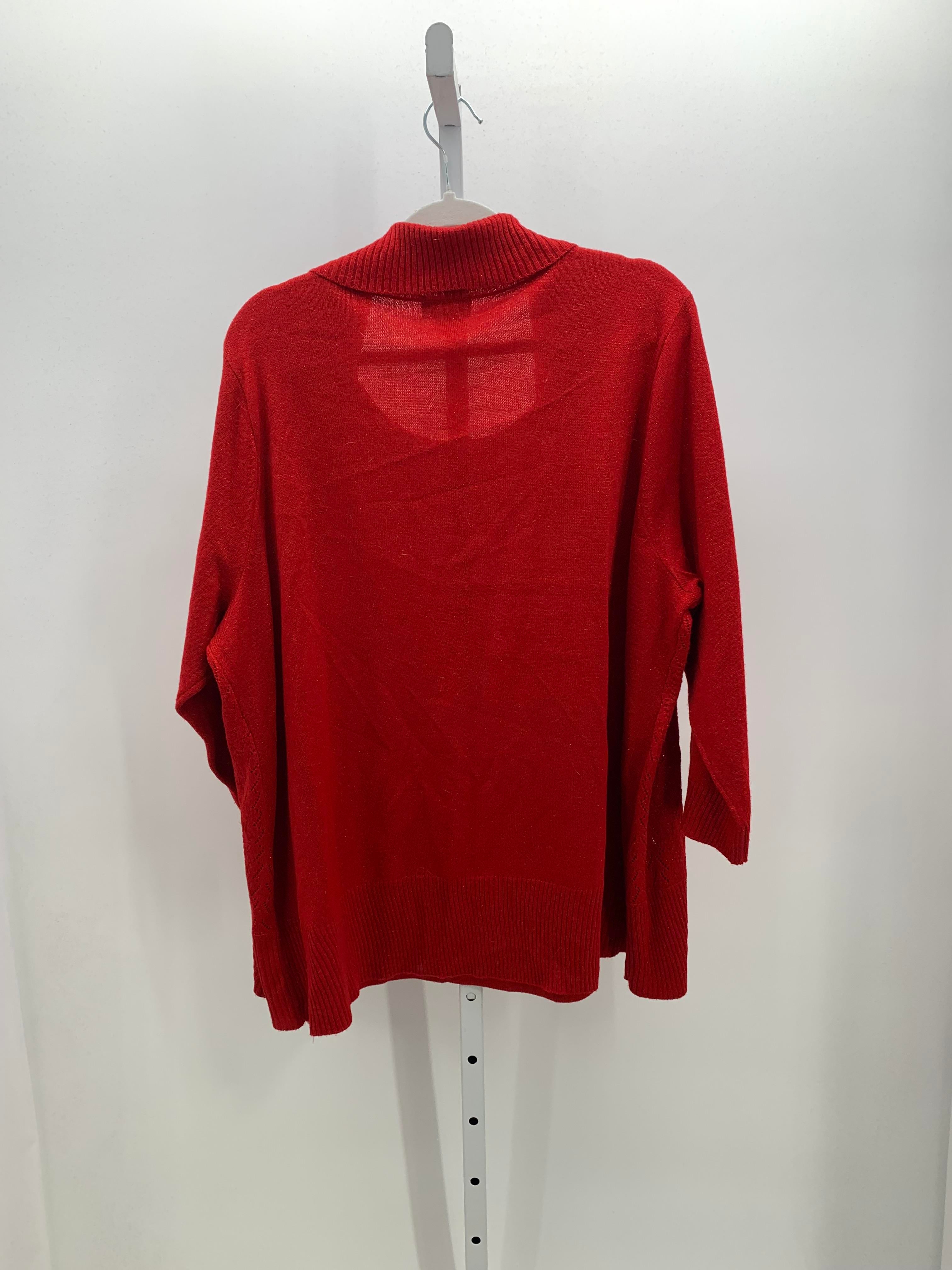 Basic Editions Size 2X Womens 3/4 Sleeve Sweater