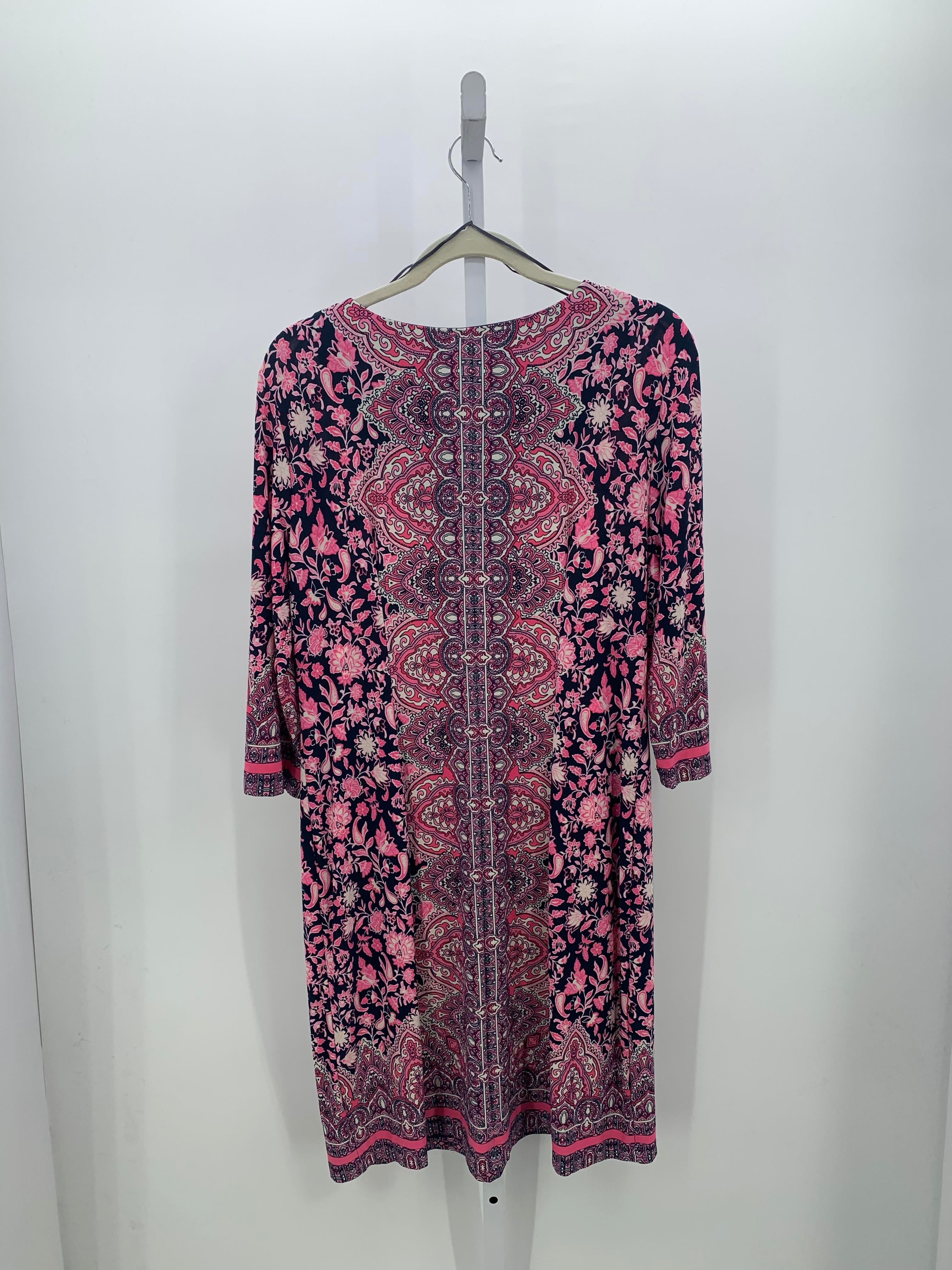 Sandra Darren Size Large Misses 3/4 Sleeve Dress