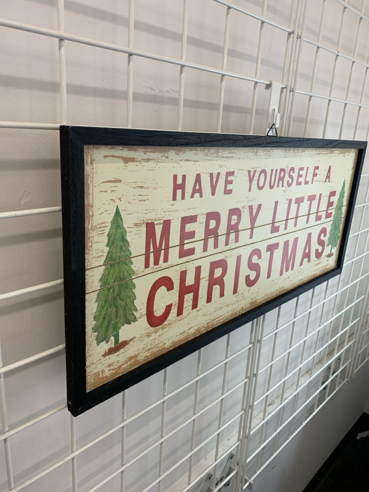 MERRY LITTLE CHRISTMAS WALL HANGING.