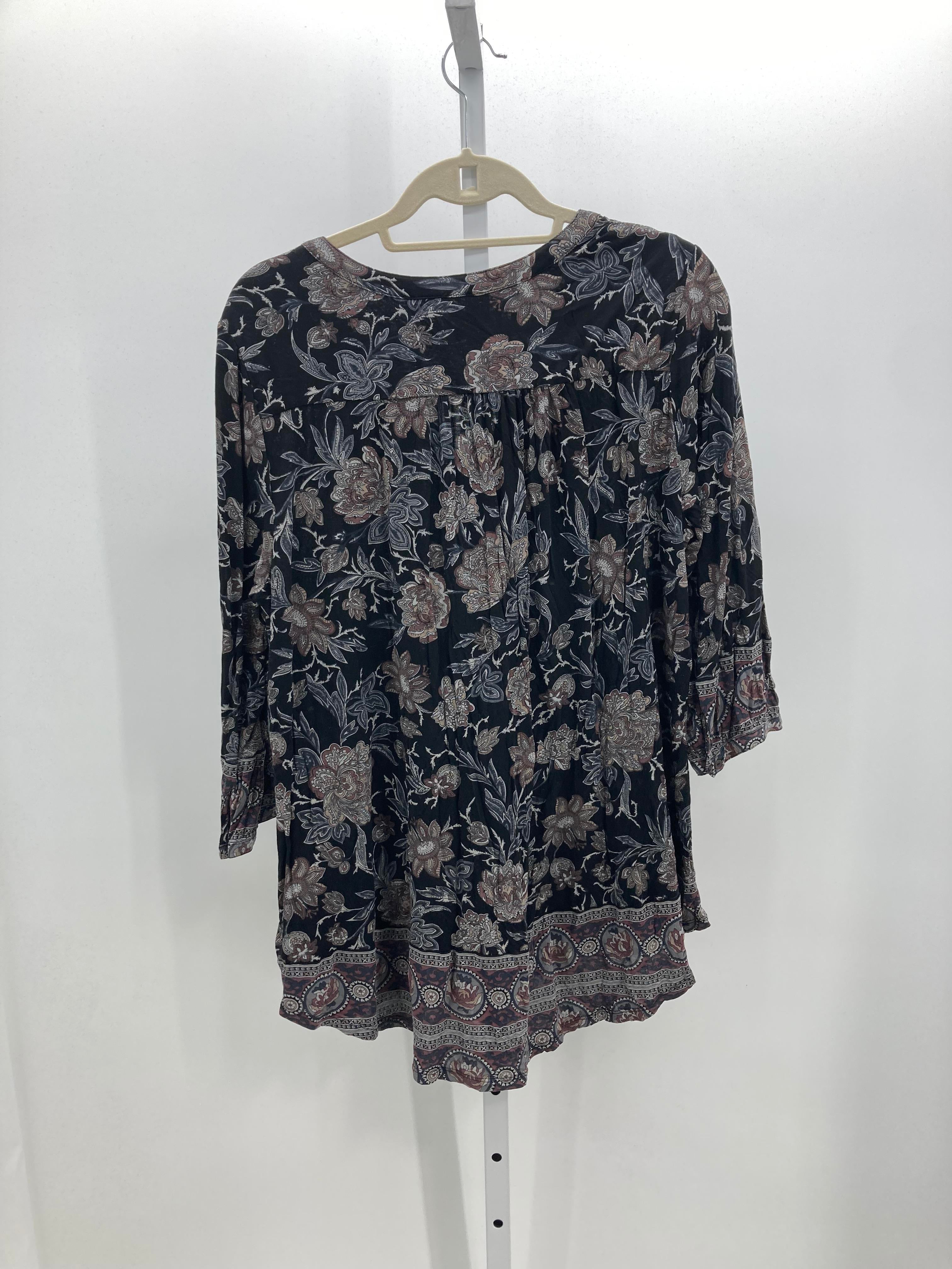 Lucky Brand Size 1X Womens 3/4 Sleeve Shirt