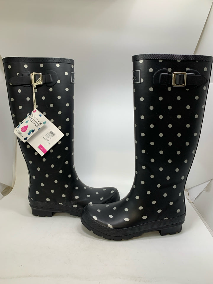 Joules Wellyprint Polka Dot Rain Boots- New With Tags