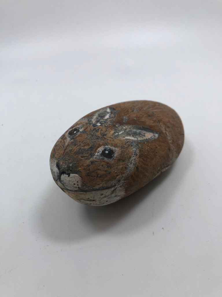 RABBIT PAINTED ROCK