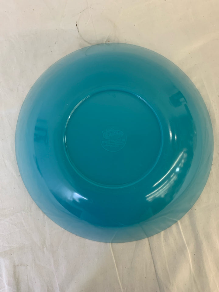 CITRUS GROVE TEAL PLASTIC BOWL.