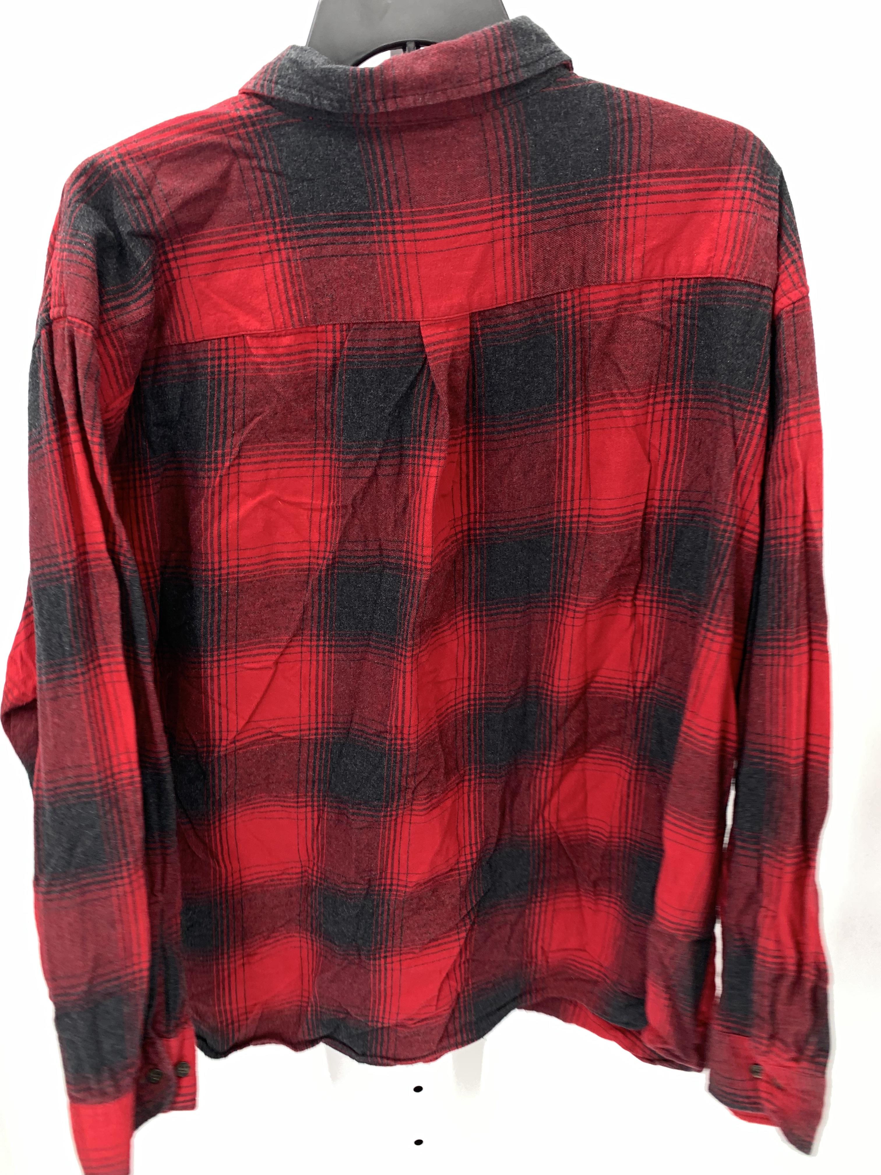 GREY PLAID BTN DOWN.
