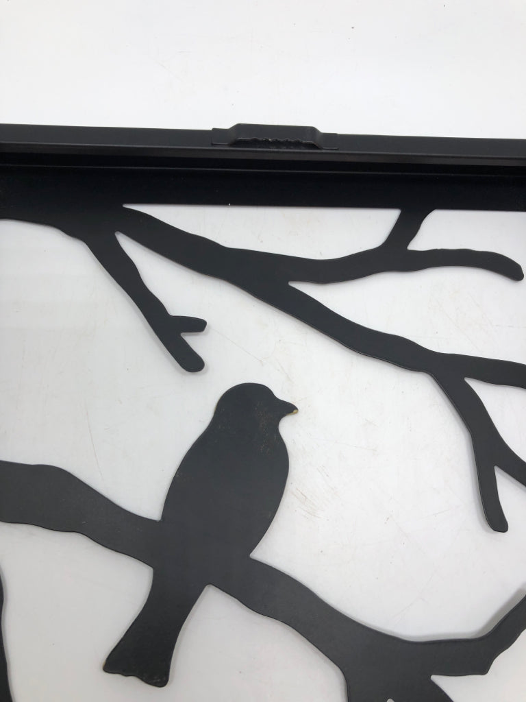 YELLOW METAL BIRD WALL-HANGING.
