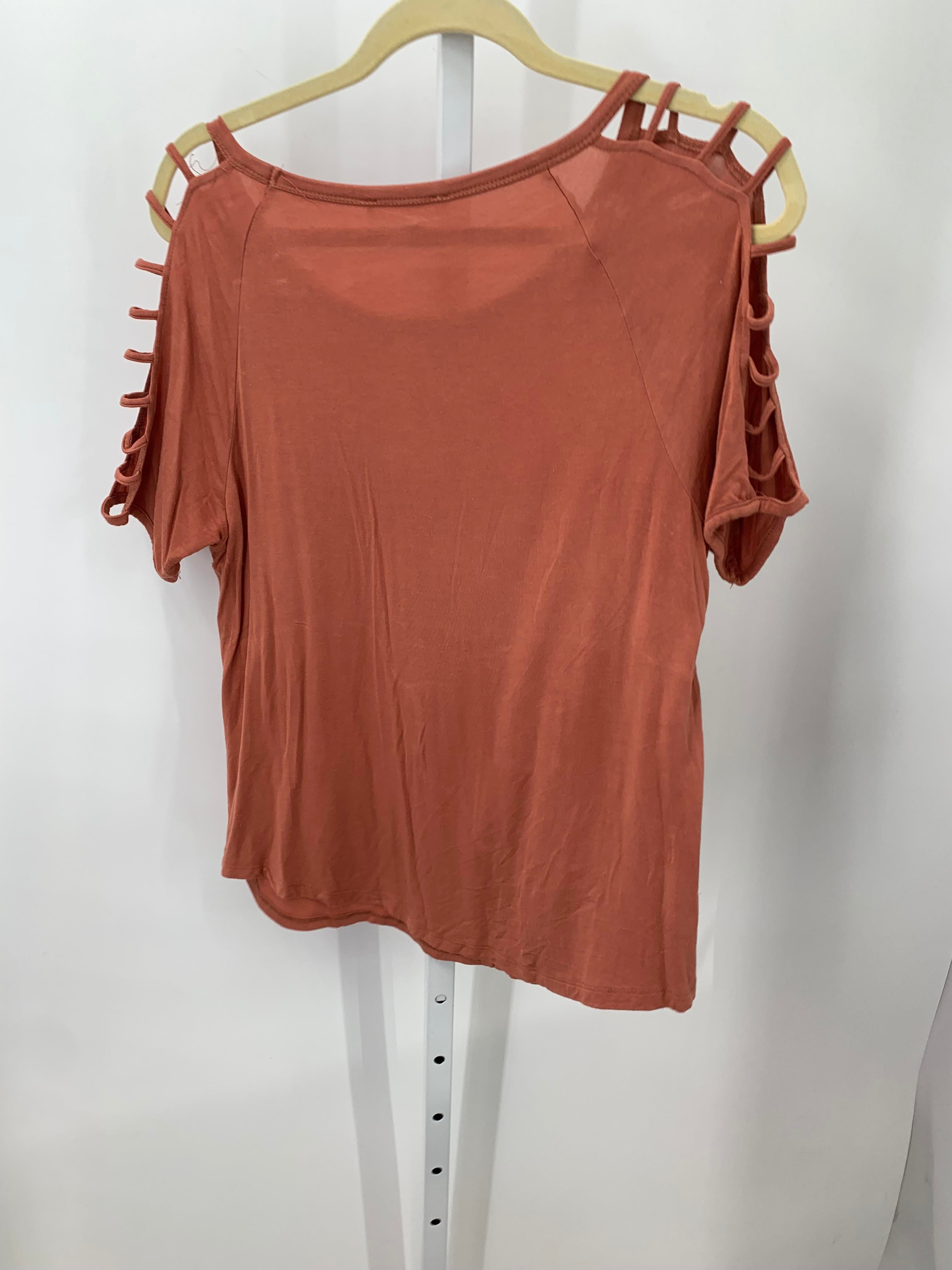 August Silk Size Medium Misses Short Sleeve Shirt