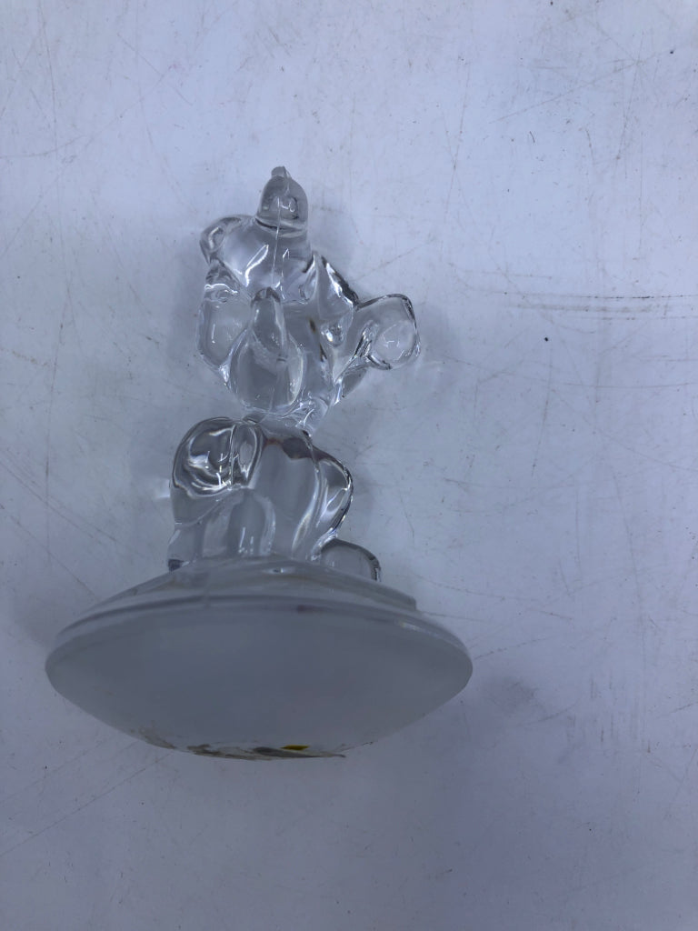 CRYSTAL POODLE ON STAR BALL PAPERWEIGHT.