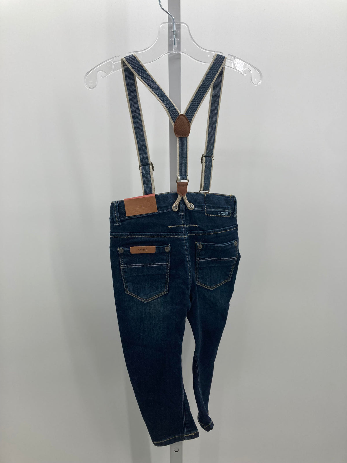 NEW ADJ WAIST JEANS WITH SUSPENDERS