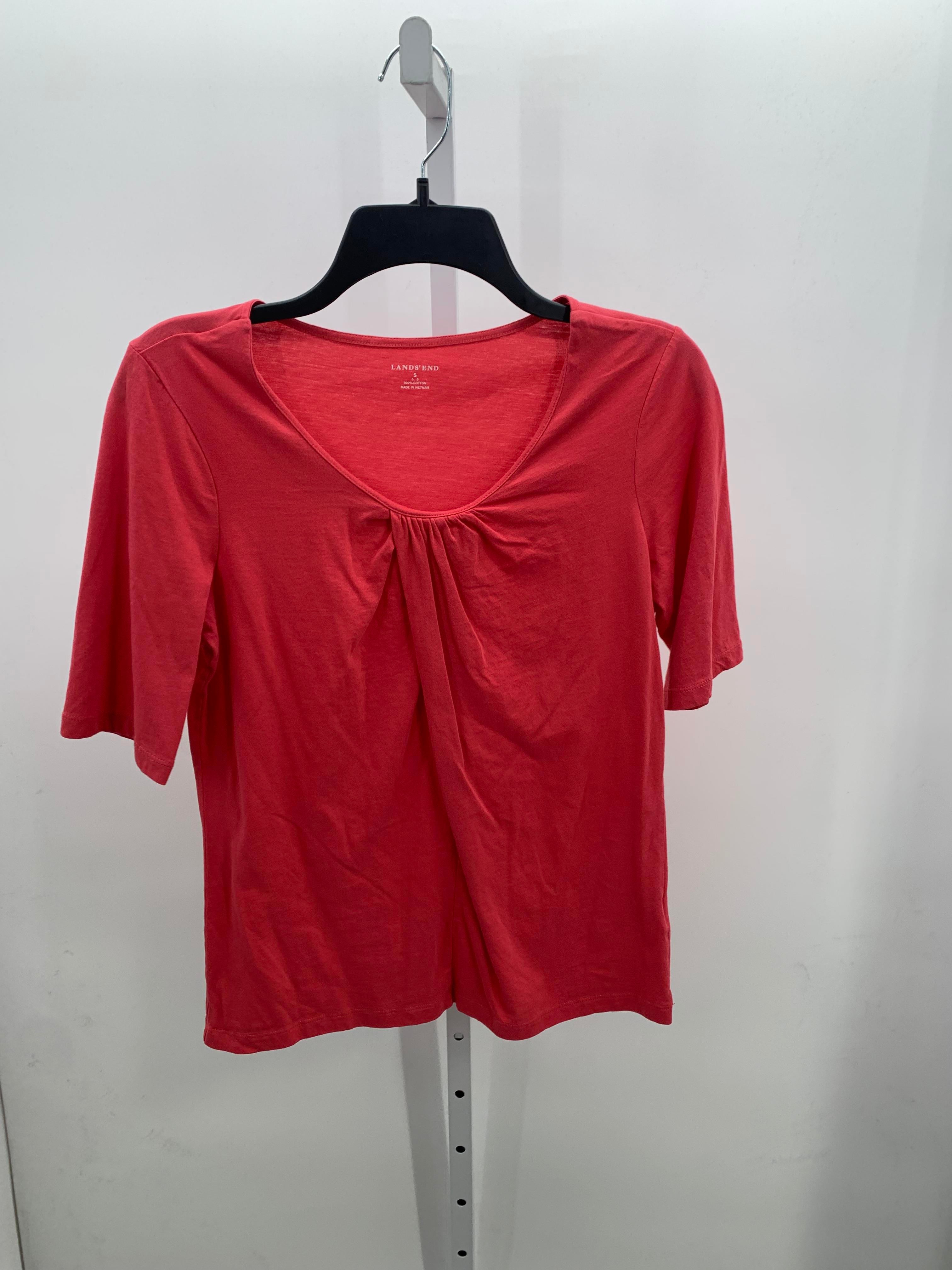 Lands End Size Small Misses Short Sleeve Shirt