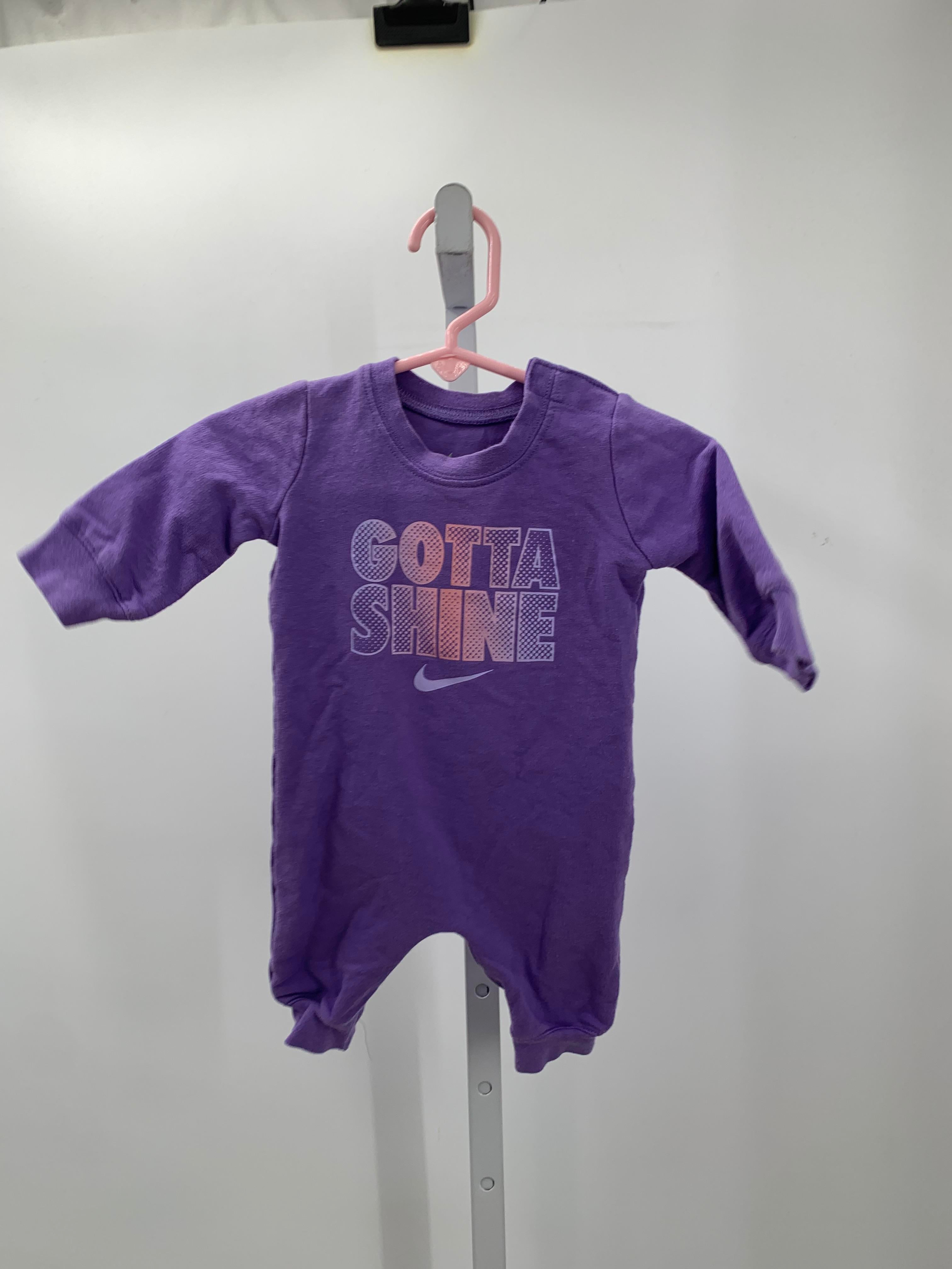 Nike Size 3 Months Girls Long Slv. Romper