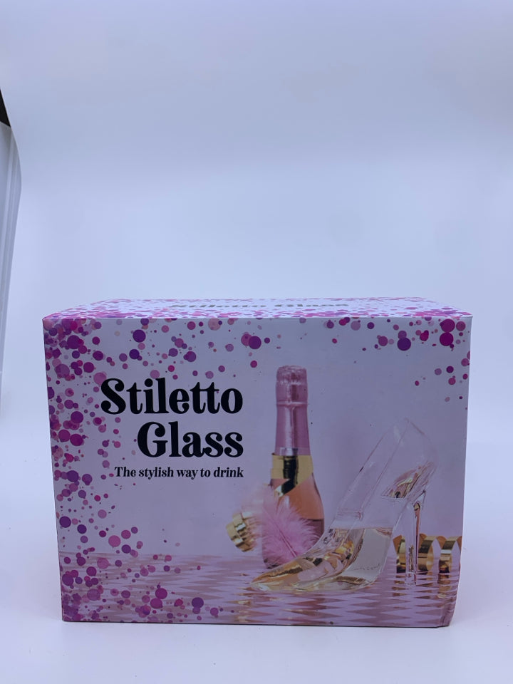 NIB STILETTO GLASS.