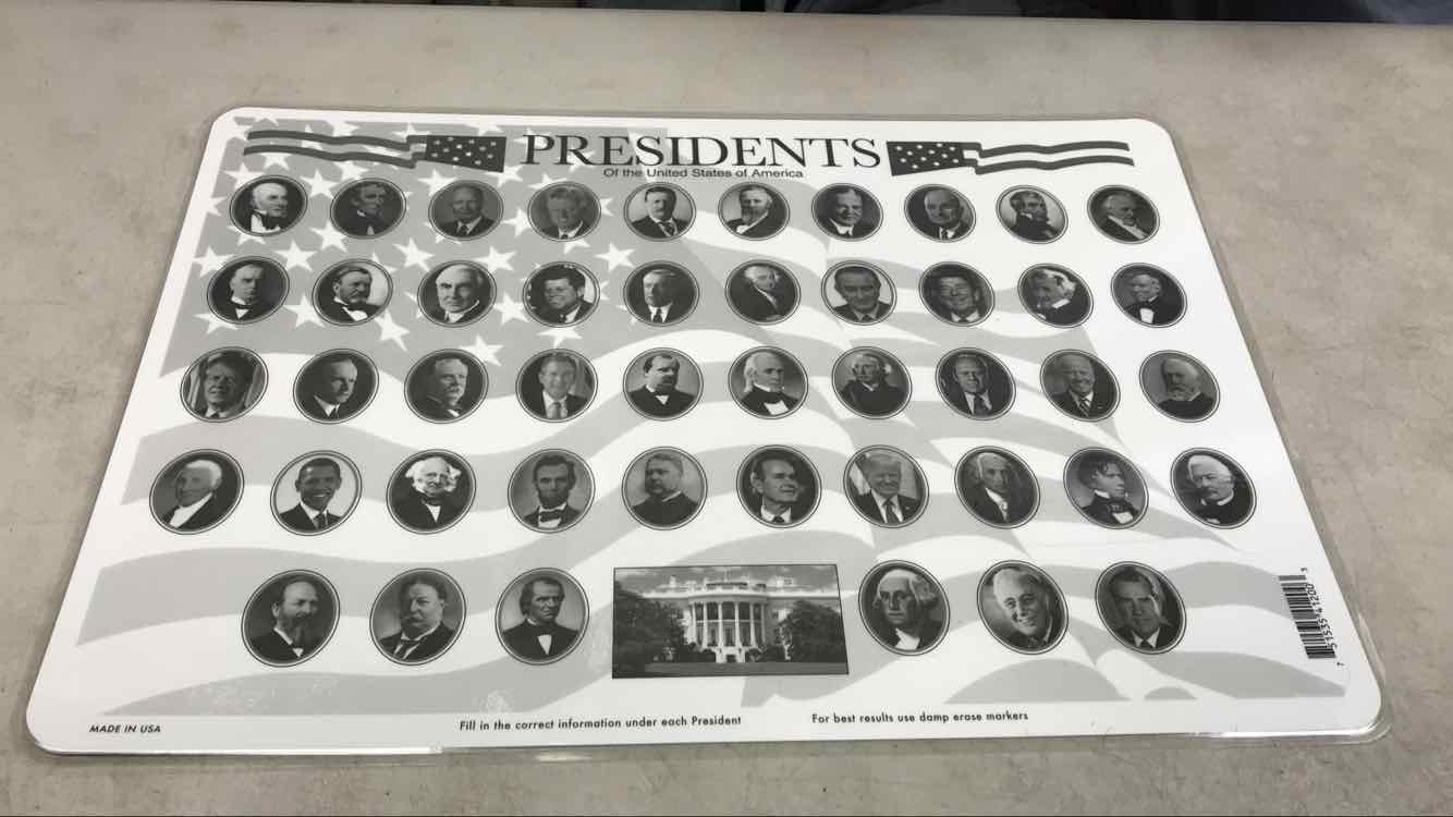 Presidents Placemat - PRS-1