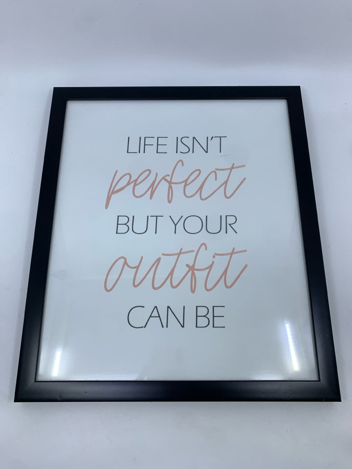 LIFE ISN'T PERFECT WALL HANGING.
