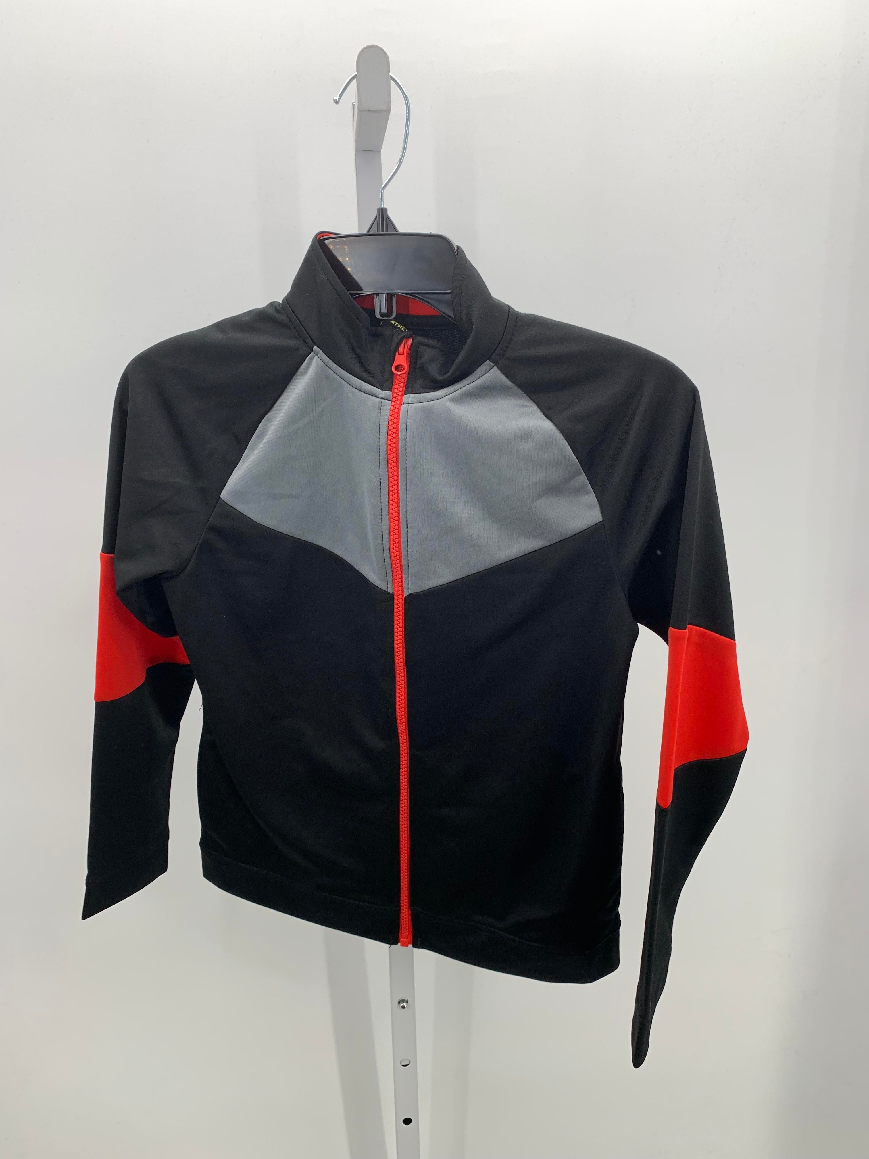 RED GREY ZIP UP