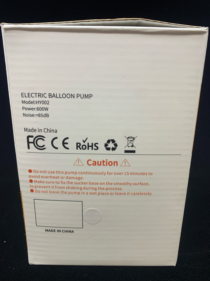 NIB ELECTRIC BALLOON PUMP