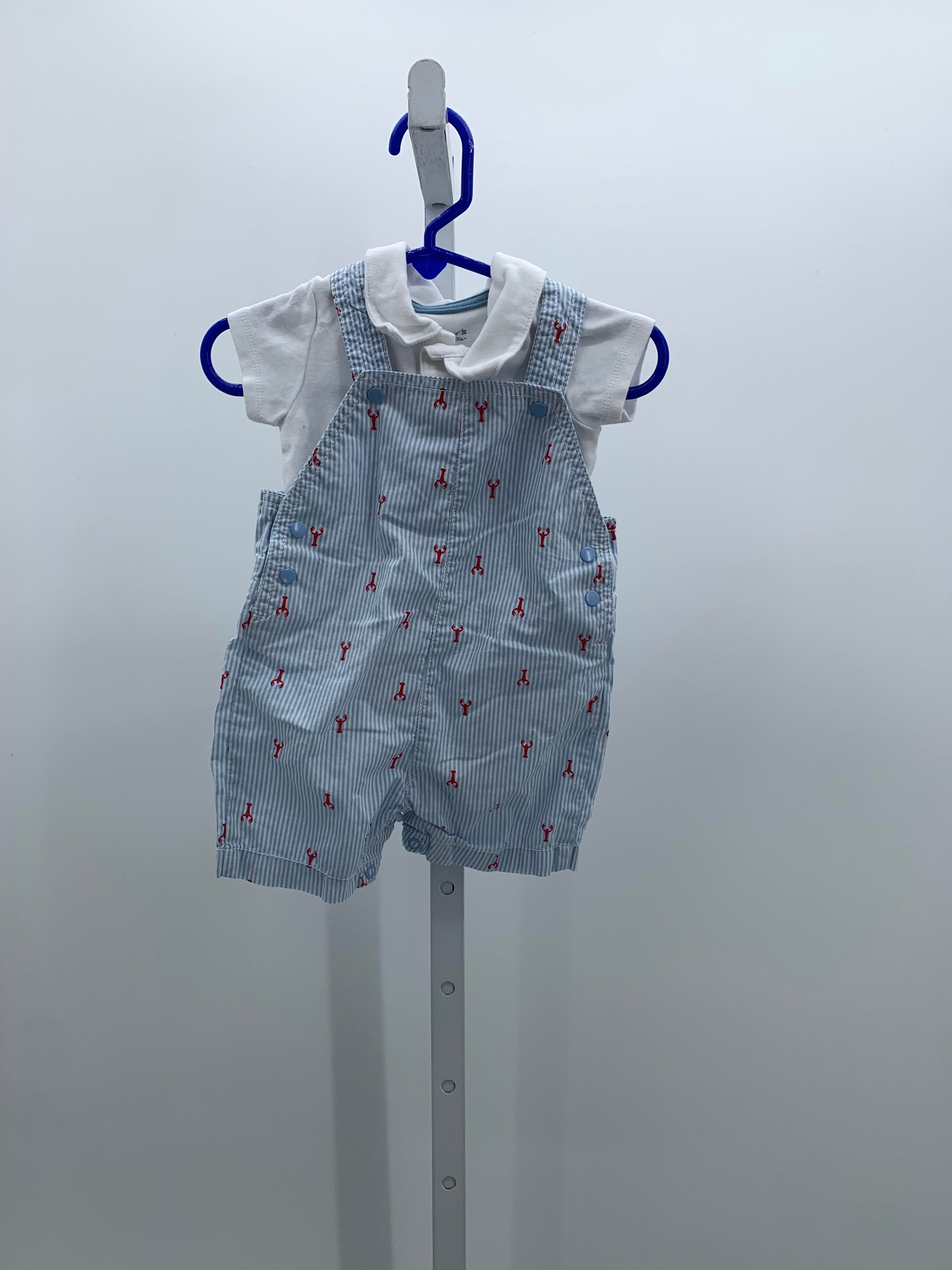 KNIT POLO STRIPES LOBSTERS SHORTALLS