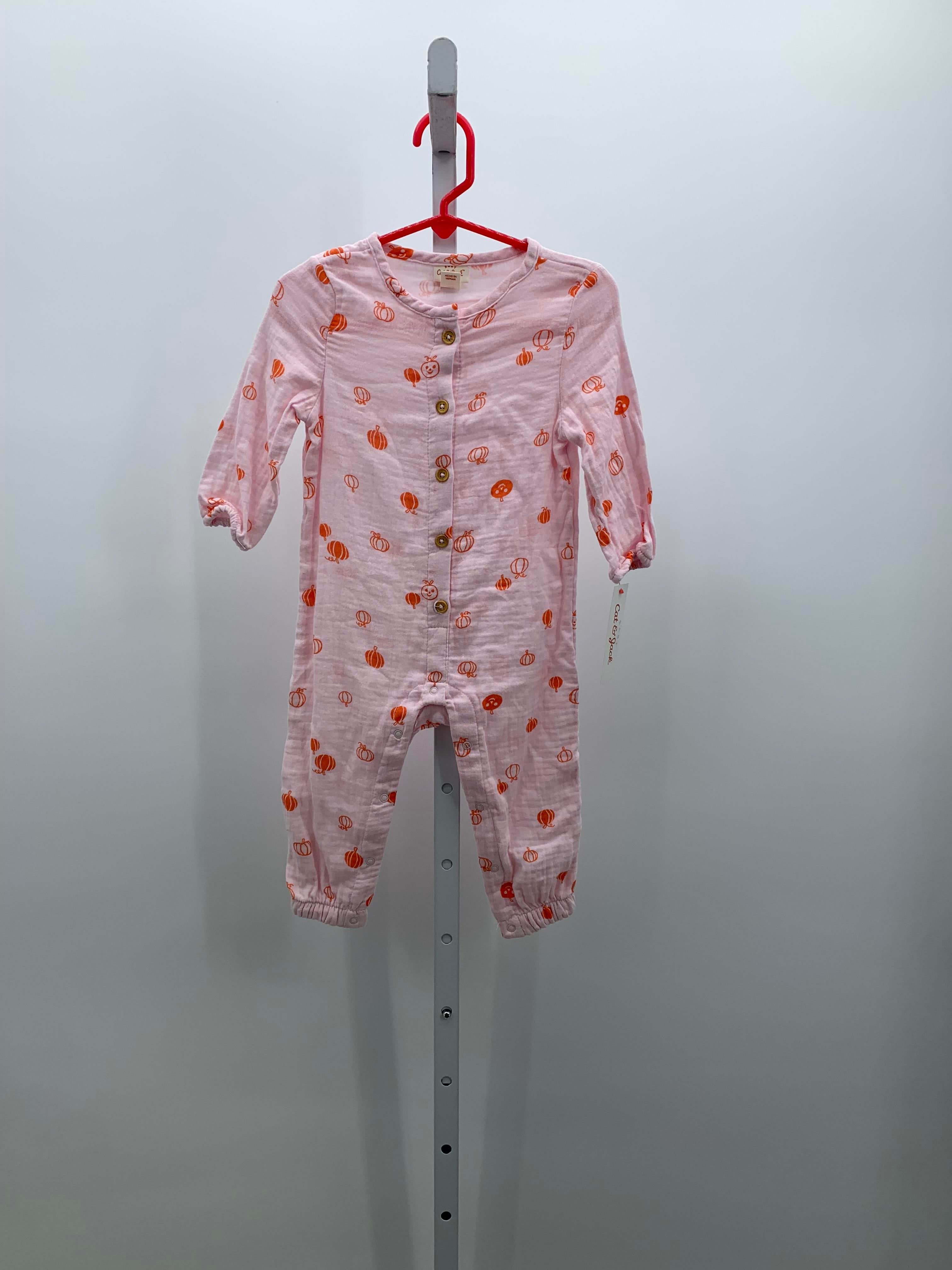 NEW LONG SLV ROMPER PUMPKINS