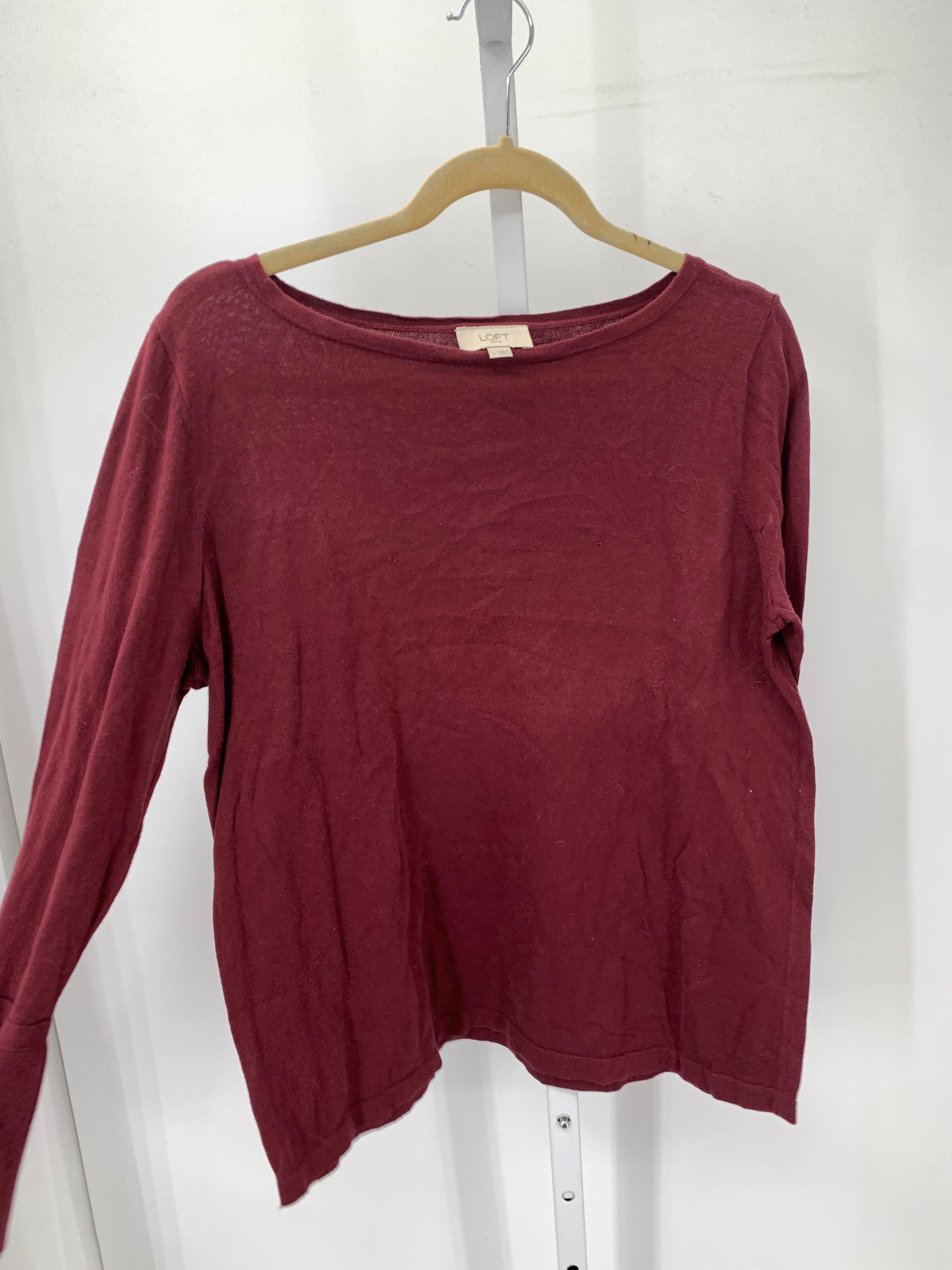 Loft Size Large Misses Long Sleeve Shirt