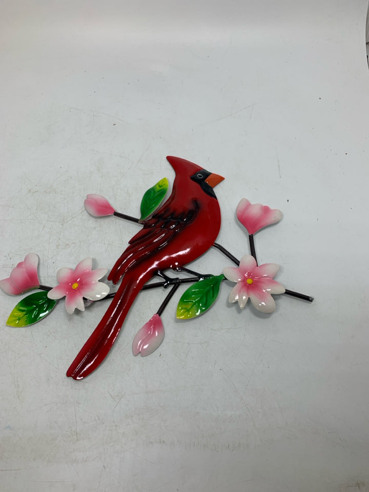 LIGHT WEIGHT METAL CARDINAL WALL HANGING.