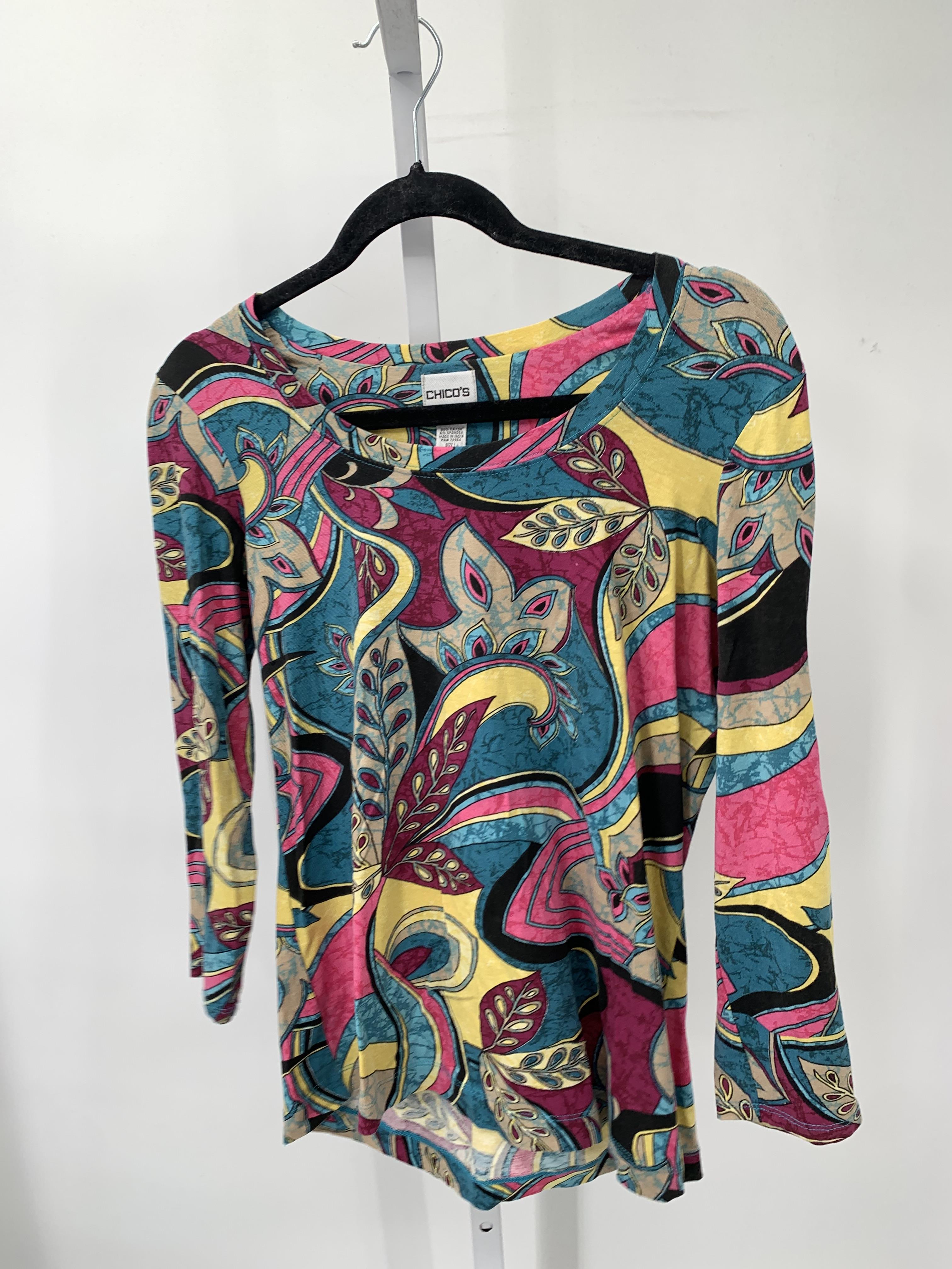 Chico's Size Small Misses 3/4 Sleeve Shirt