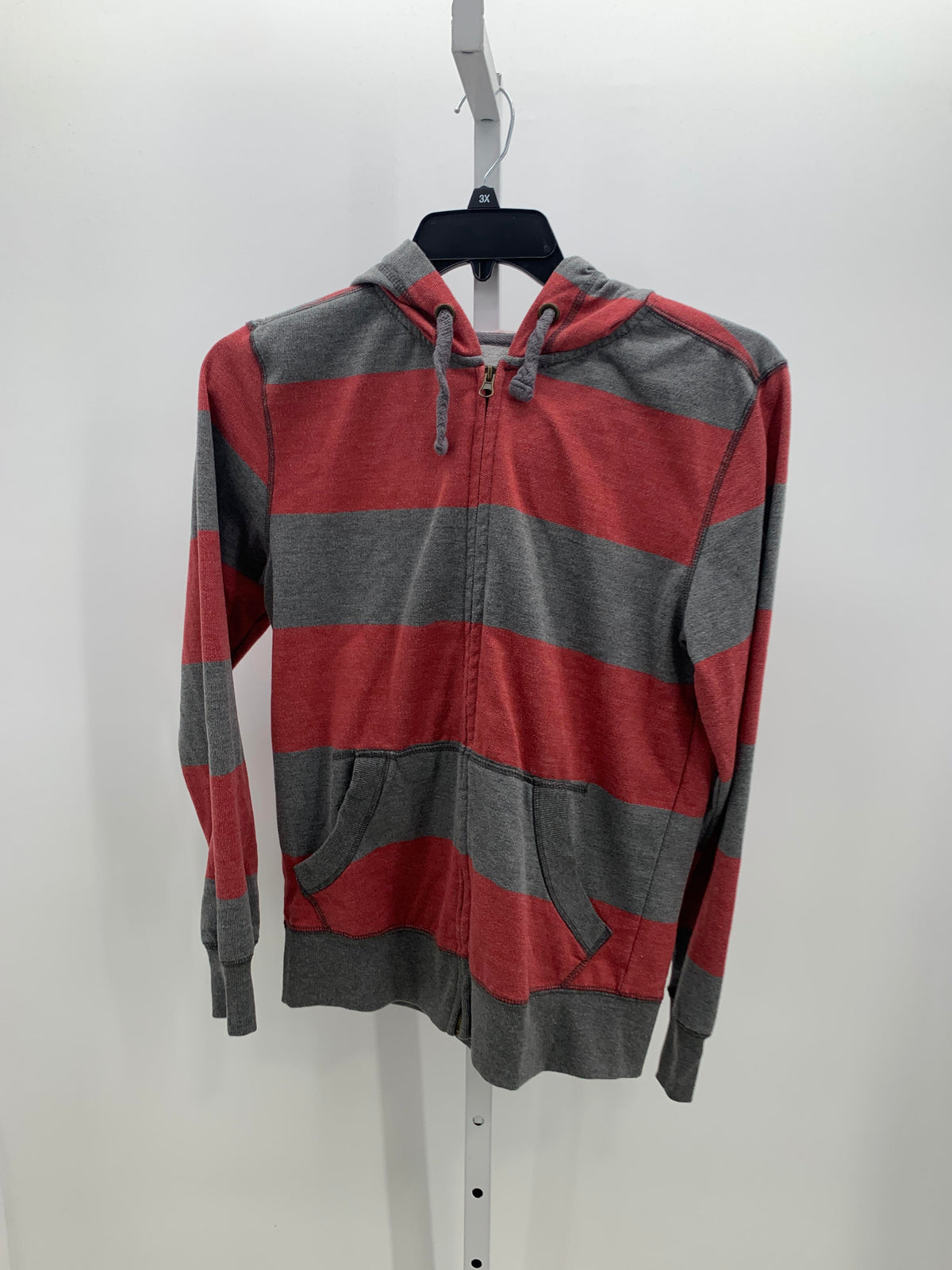 GREY STRIPES SWEAT JACKET.