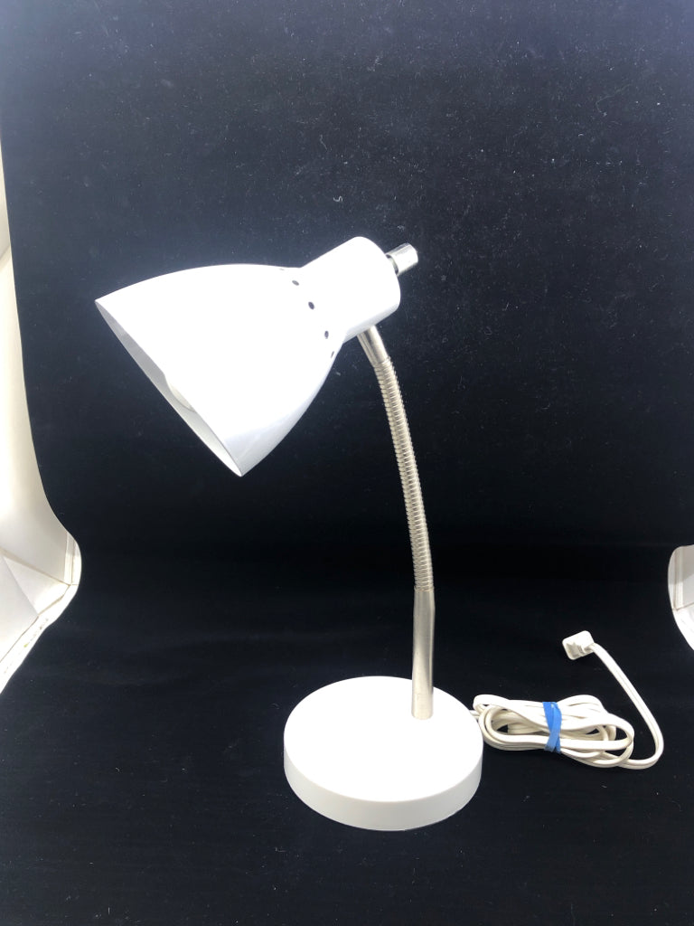 WHITE DESK LAMP.