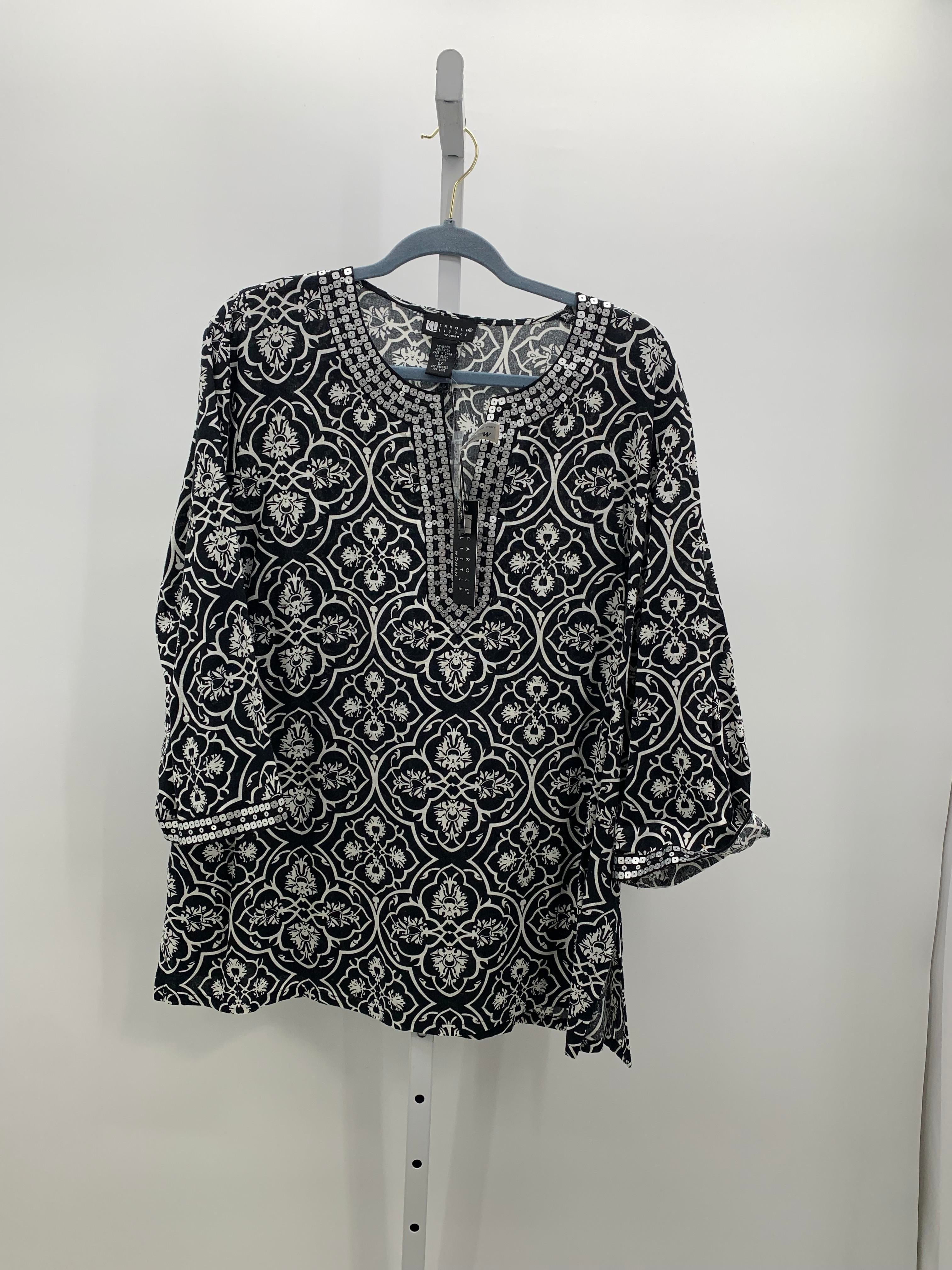 Carole Little Size 2X Womens 3/4 Sleeve Shirt