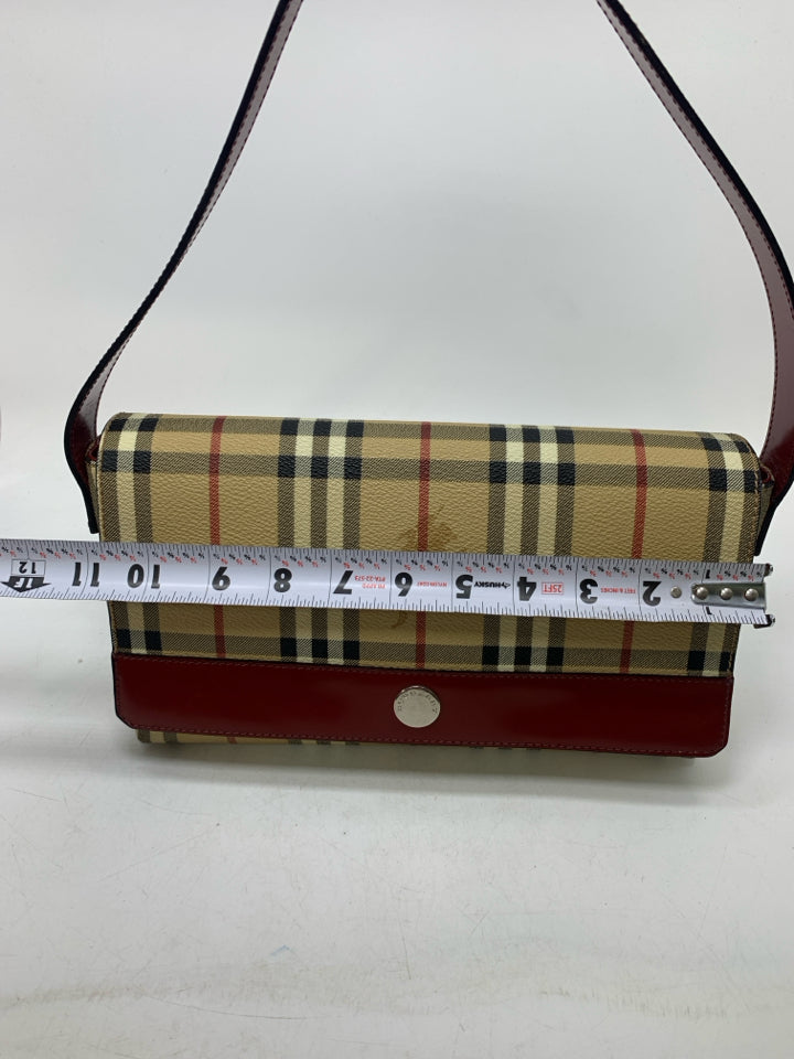 Burberry Haymarket Check Coated Canvas Shoulder Bag