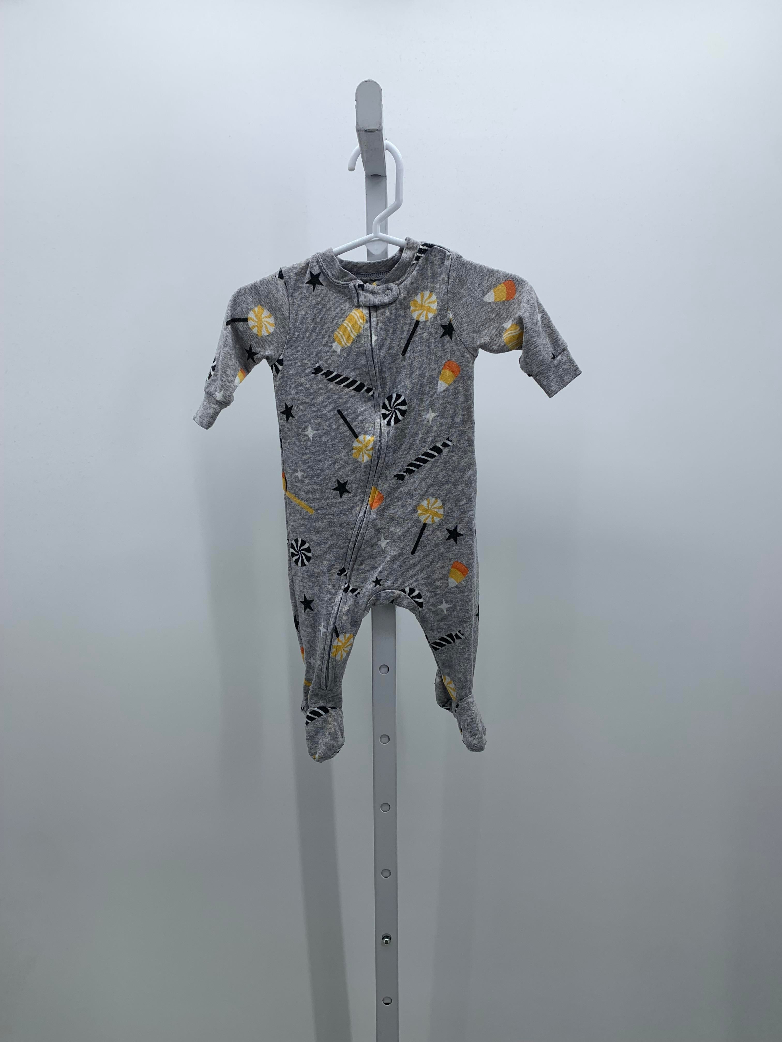 LONG SLV ROMPER CANDY CORN.