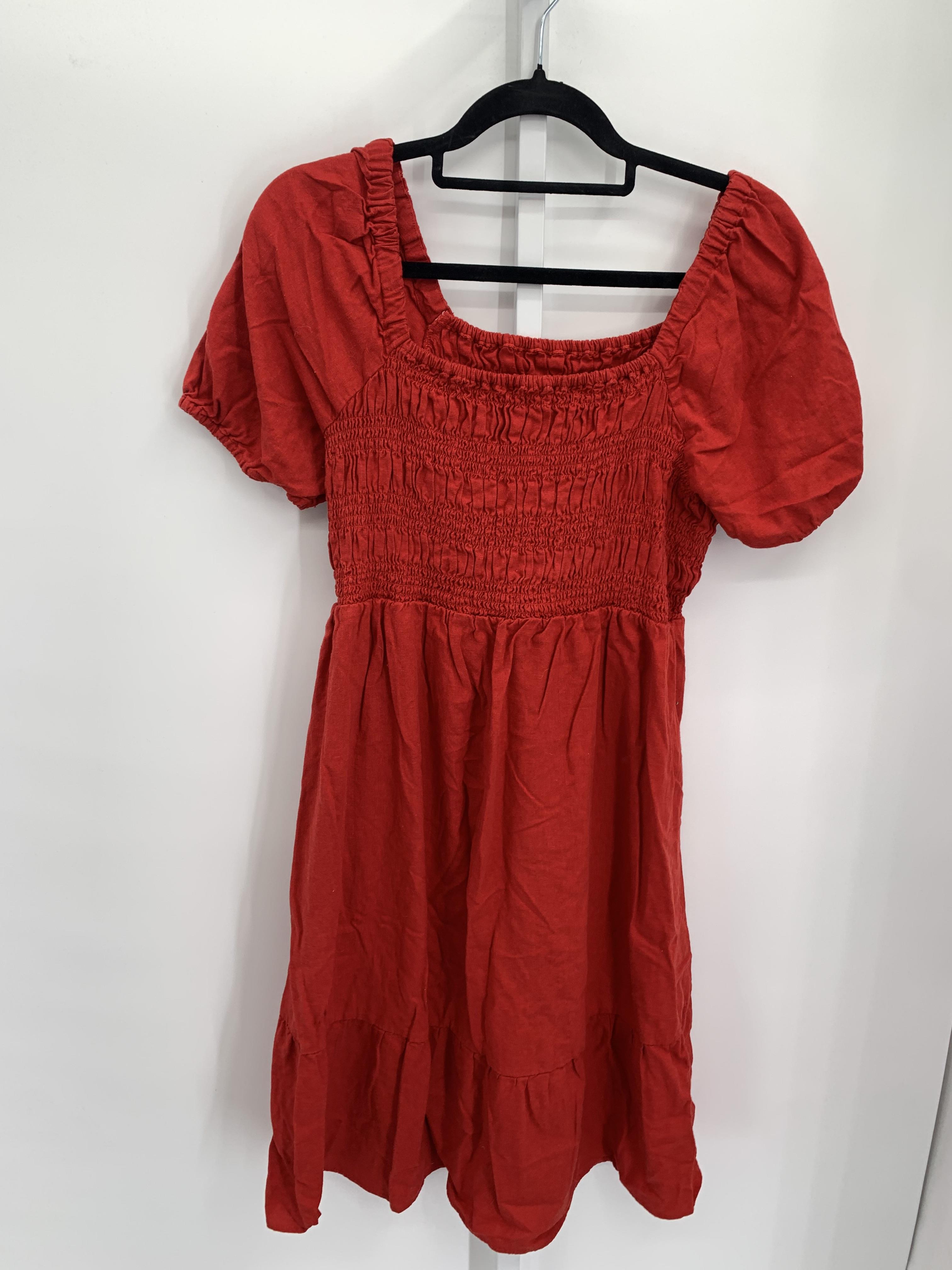 Isabel Red Size Large Maternity Short Sleeve Dress