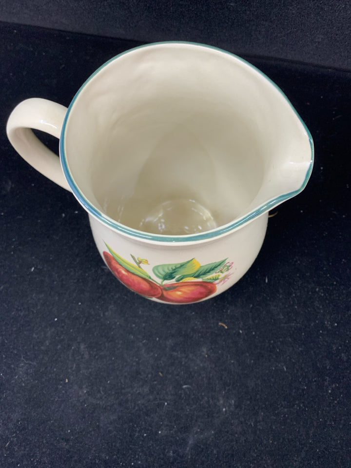 RED APPLE PATTERN PITCHER.