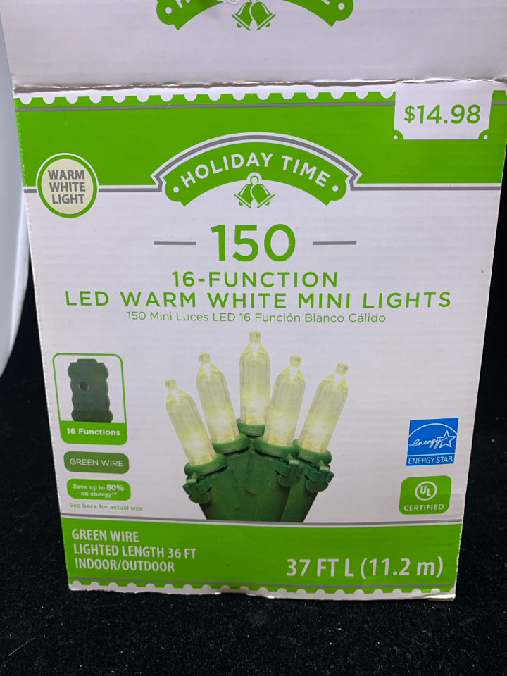 NIB 150 LED WARM WHITE MINI LIGHTS.