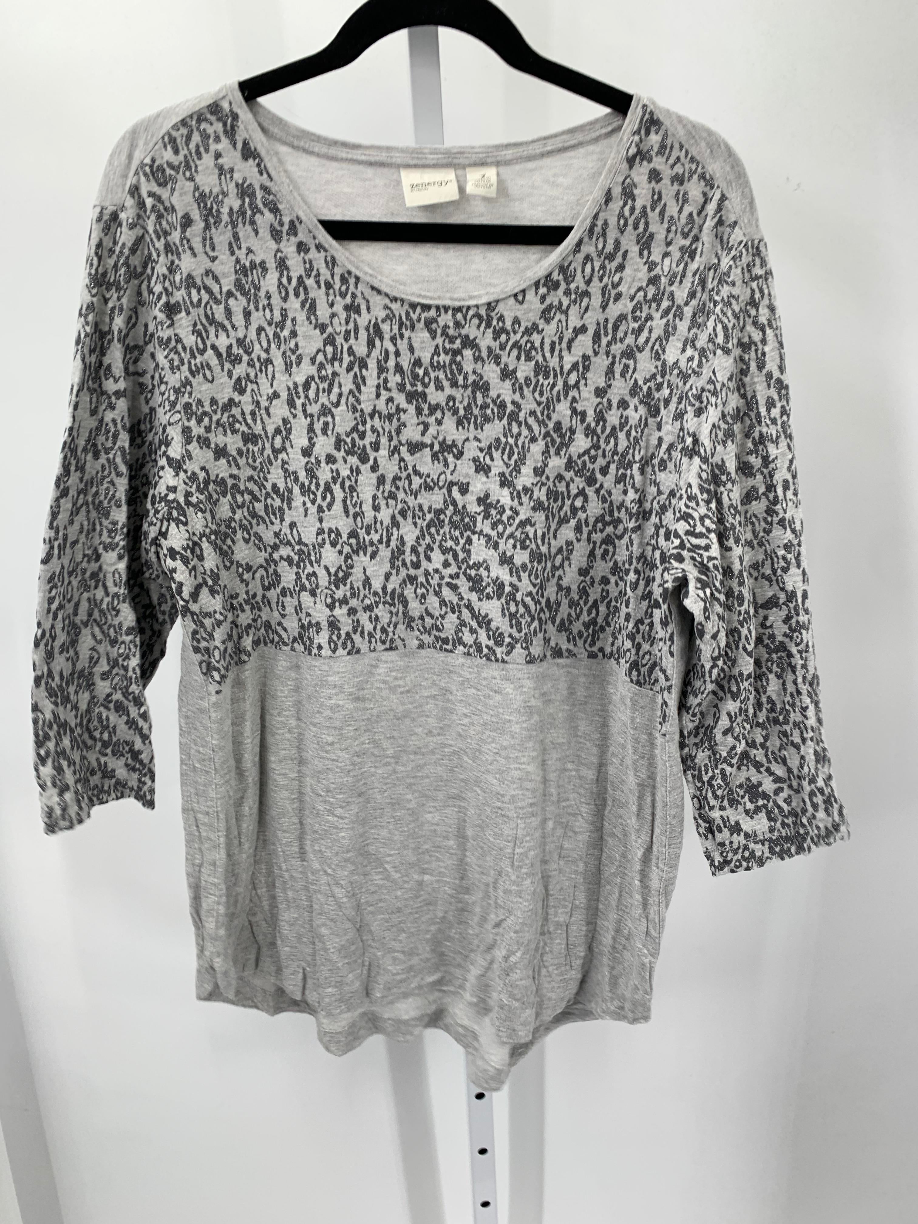 Chico's Size Large Misses 3/4 Sleeve Shirt