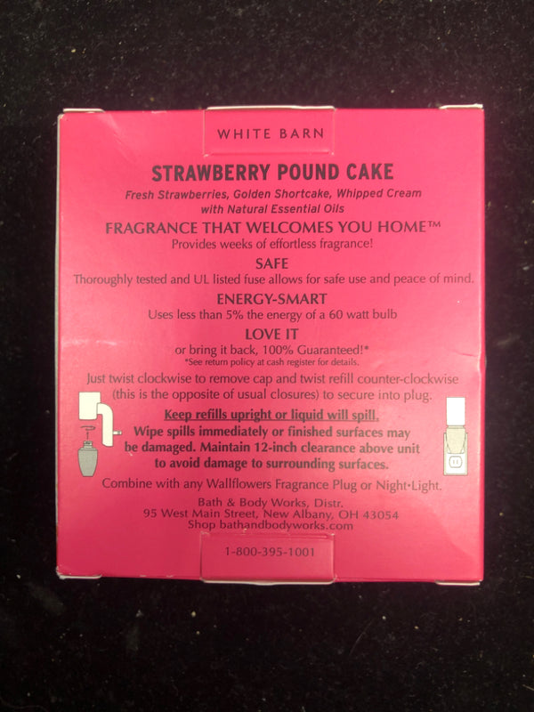 WHITE BARN STRAWBERRY POUNDCAKE WALLFLOWER REFILLS.