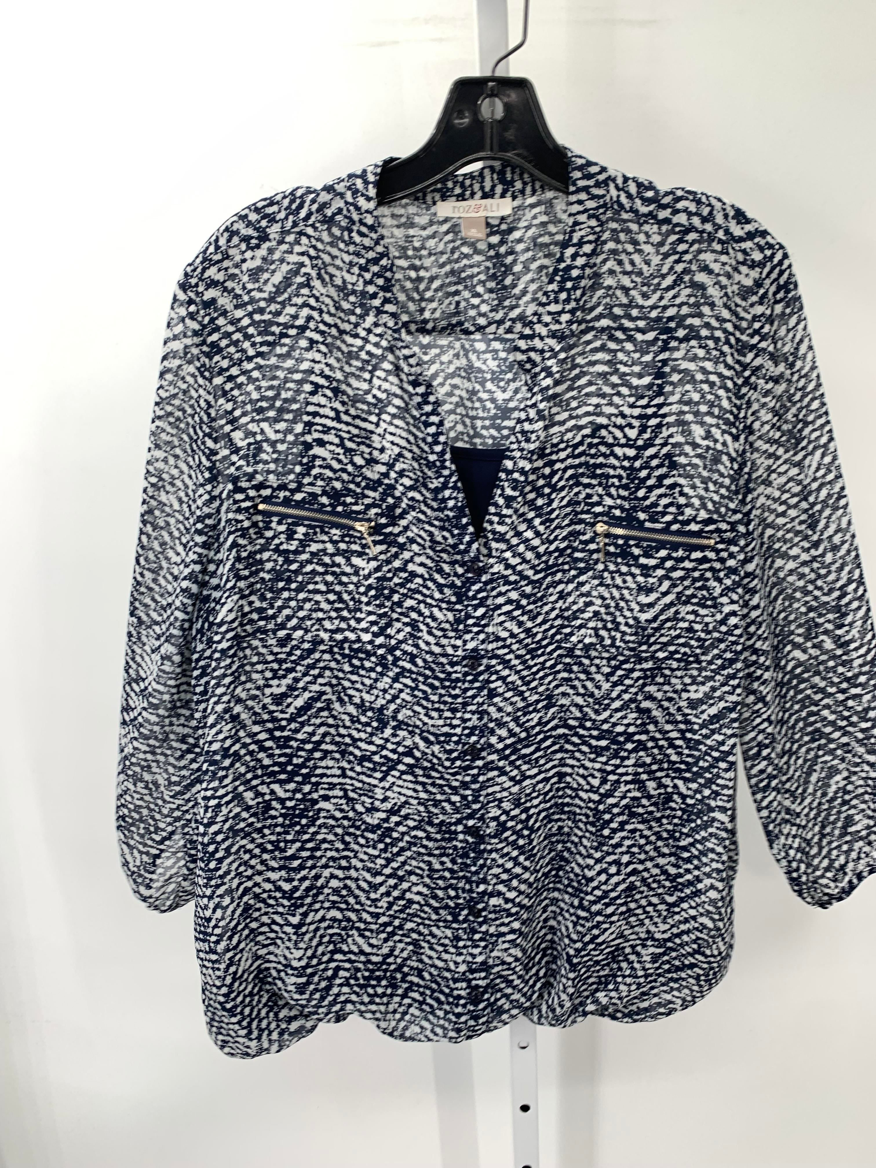 Roz & Ali Size Extra Large Misses 3/4 Sleeve Shirt