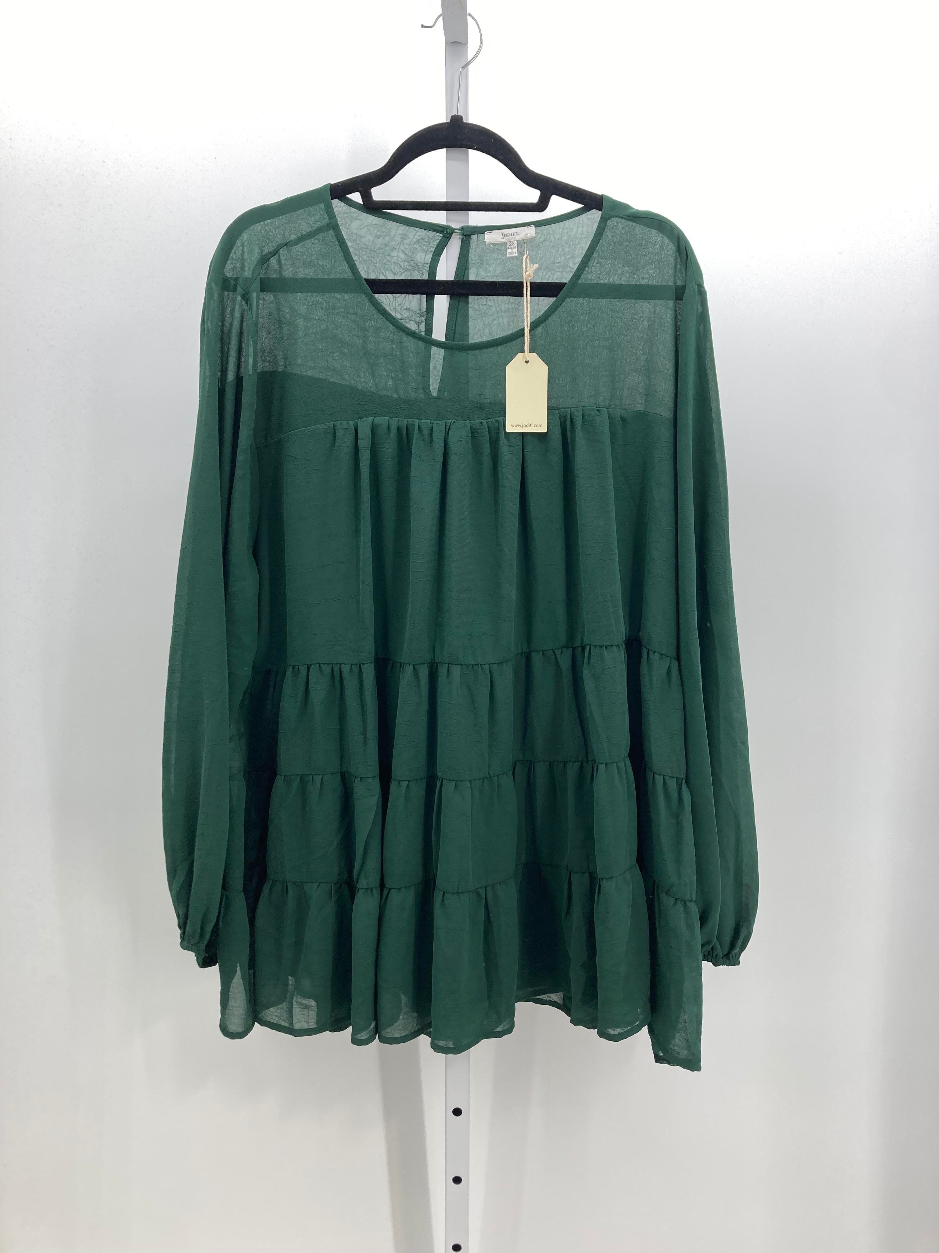Size 2X Womens Long Sleeve Shirt