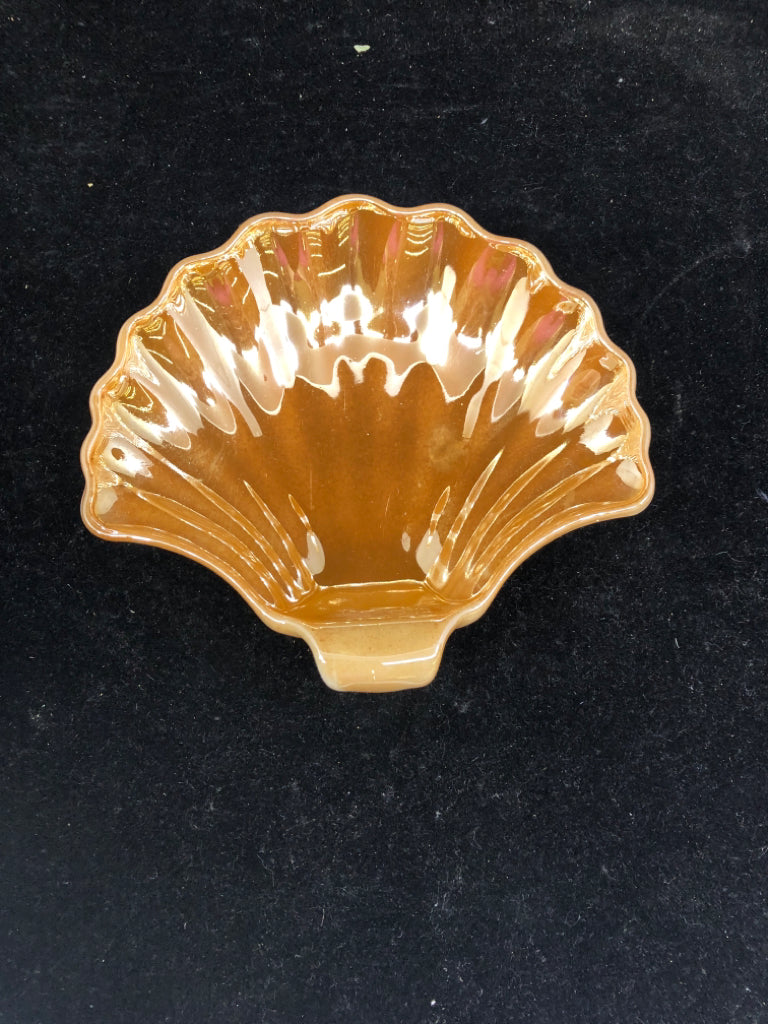 OPALESCENT CORAL SEA SHELL TRINKET DISH.