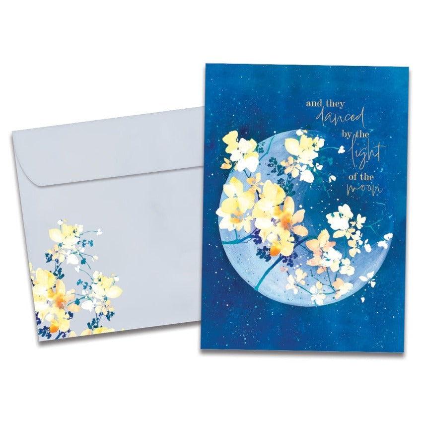 Floral Moonlight Wedding Card