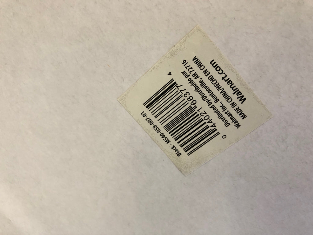 THIN FULL LENGTH MIRROR W/BLACK TRIM.