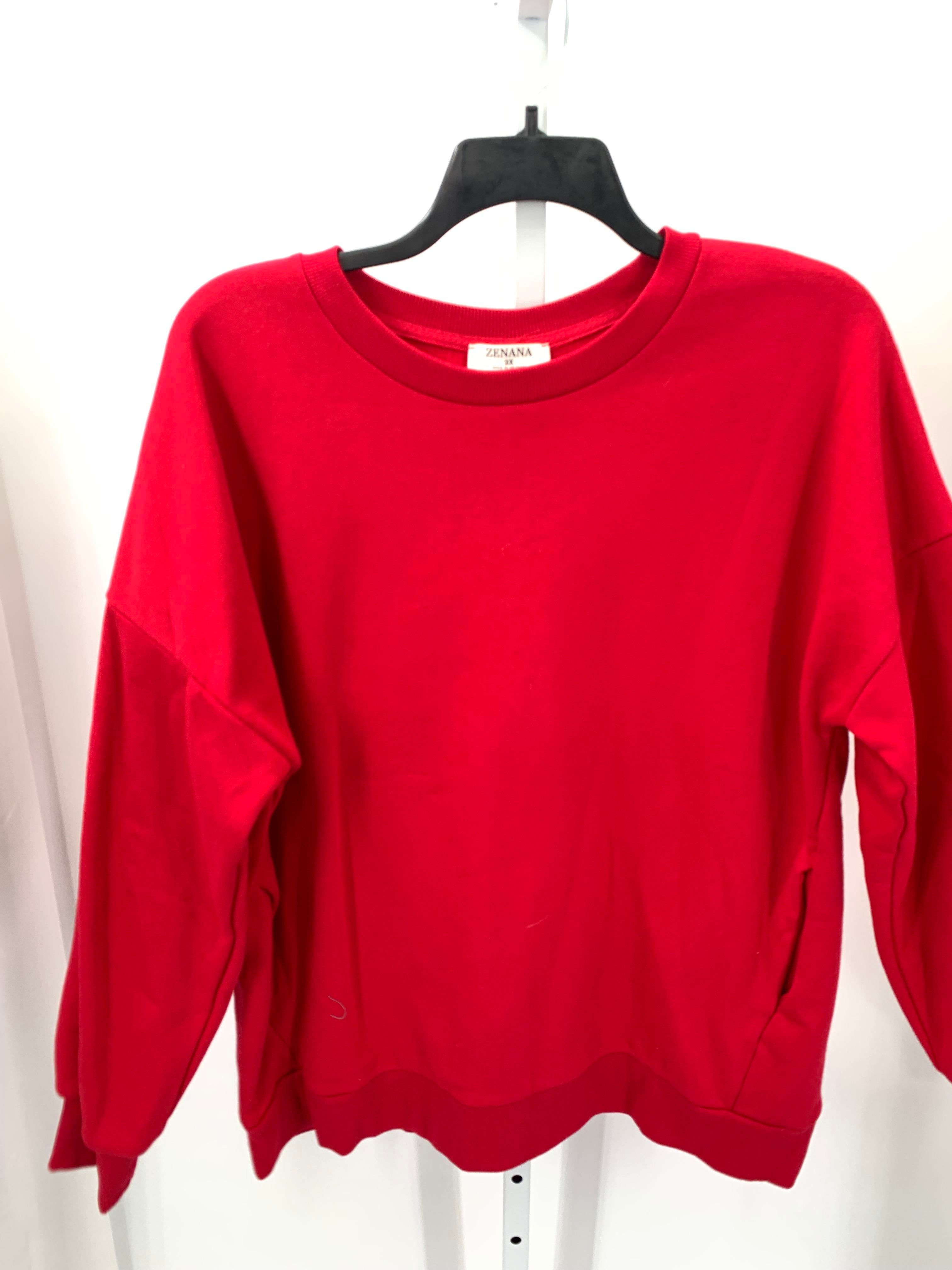 Zenana Size 2X Womens Long Sleeve Shirt