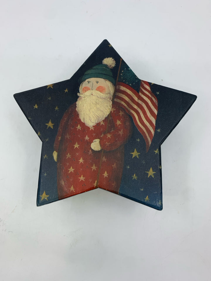 PRIMITIVE SANTA STAR GIFT BOX.