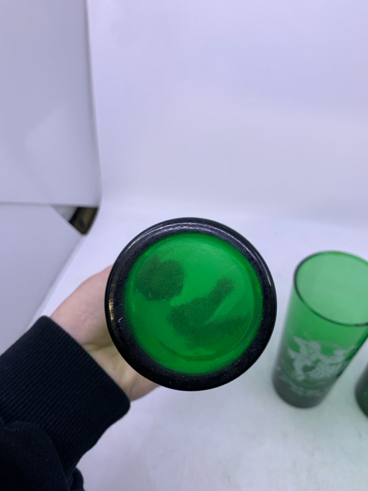 4 DARK GREEN LINE DANCING THEME.