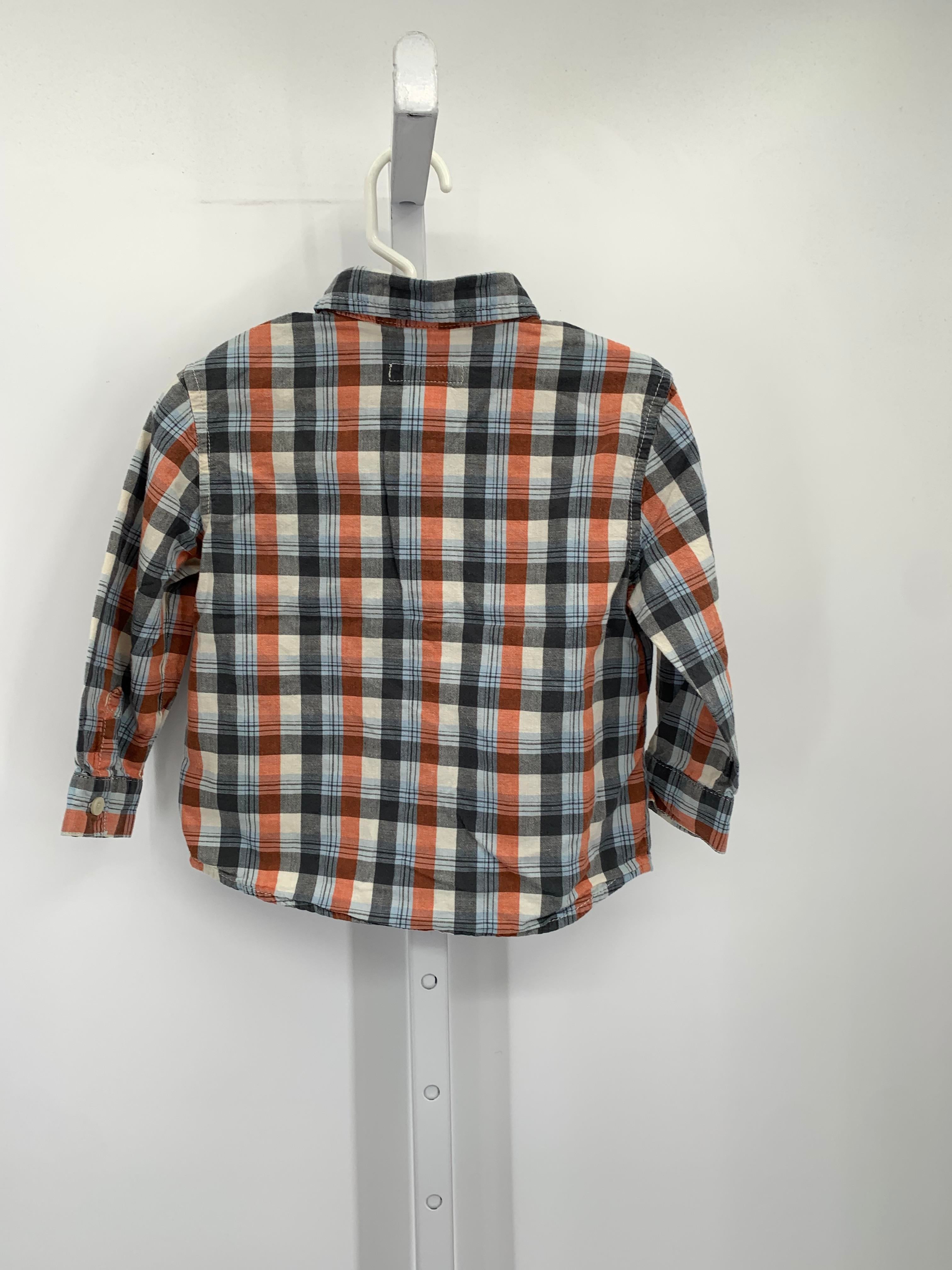 ORANGE PLAID BUTTON DOWN