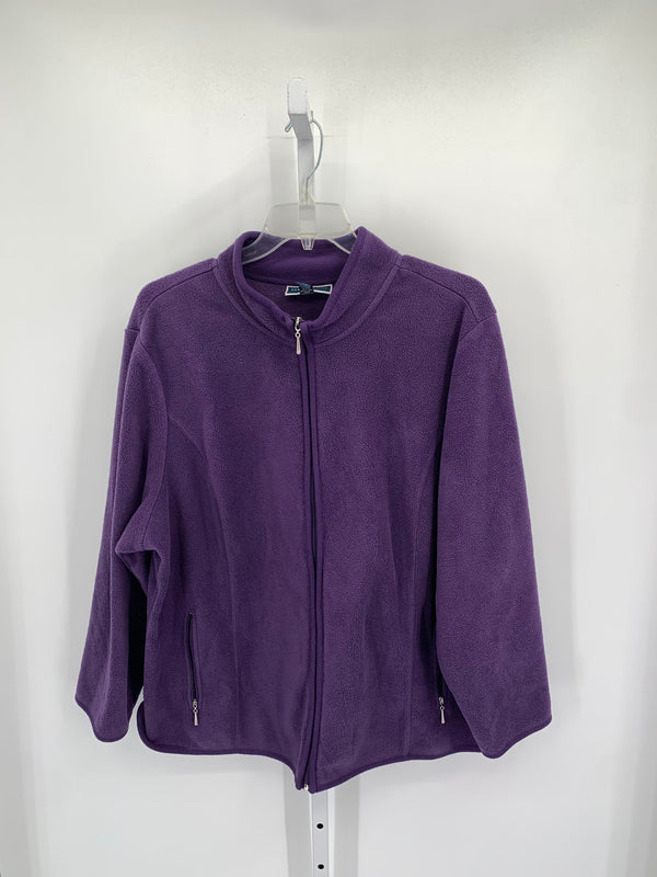 Karen Scott Size 3X Womens Fleece Jacket