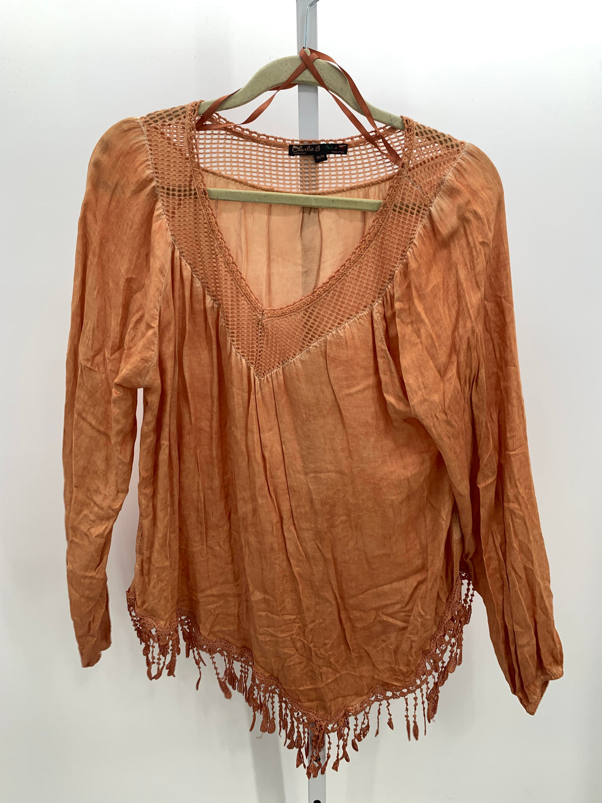 Size Medium Juniors Long Sleeve Shirt