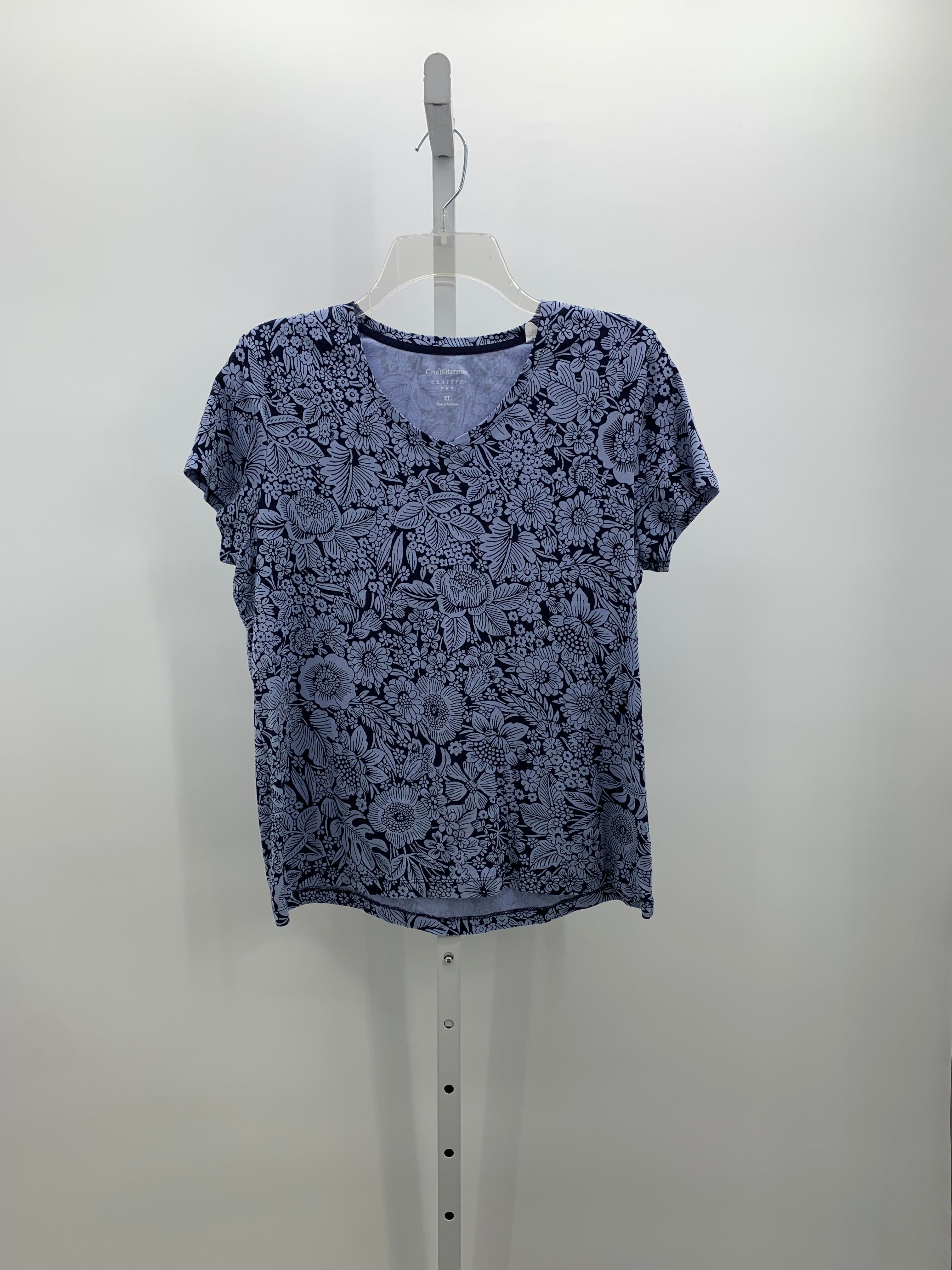 Croft & Barrow Size Extra Large Misses Short Sleeve Shirt