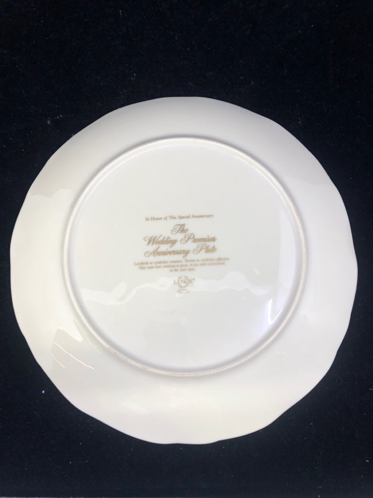 LENOX THE WEDDING PROMISES PLATE.