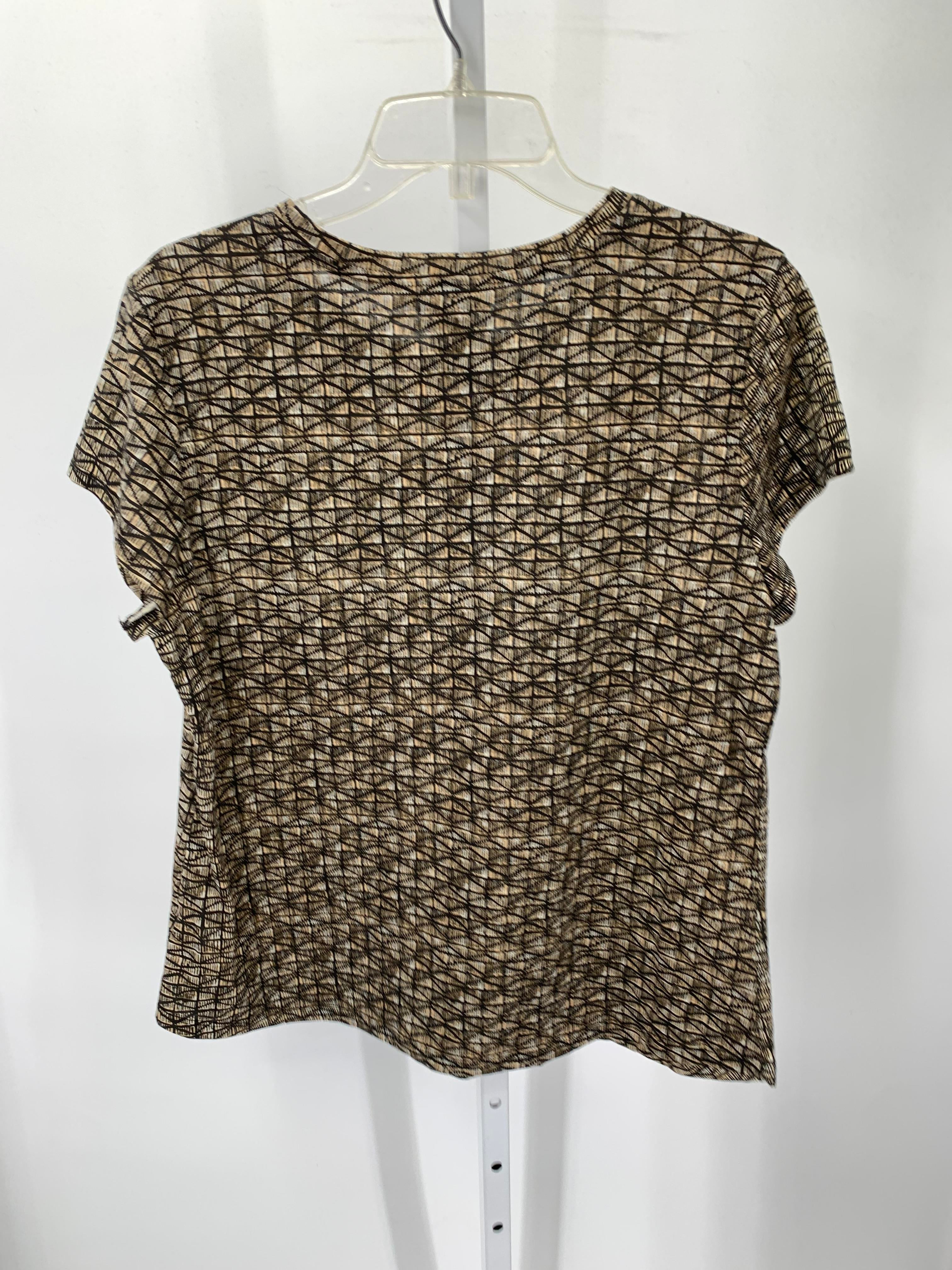 Liz Claiborne Size Large Misses Short Sleeve Shirt