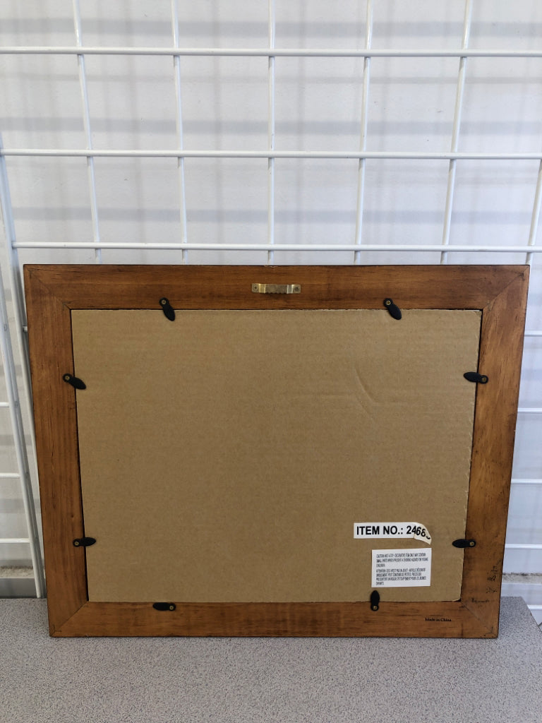 SNOW WHITE AND PRINCE DISNEY PRINT IN WOOD FRAME.