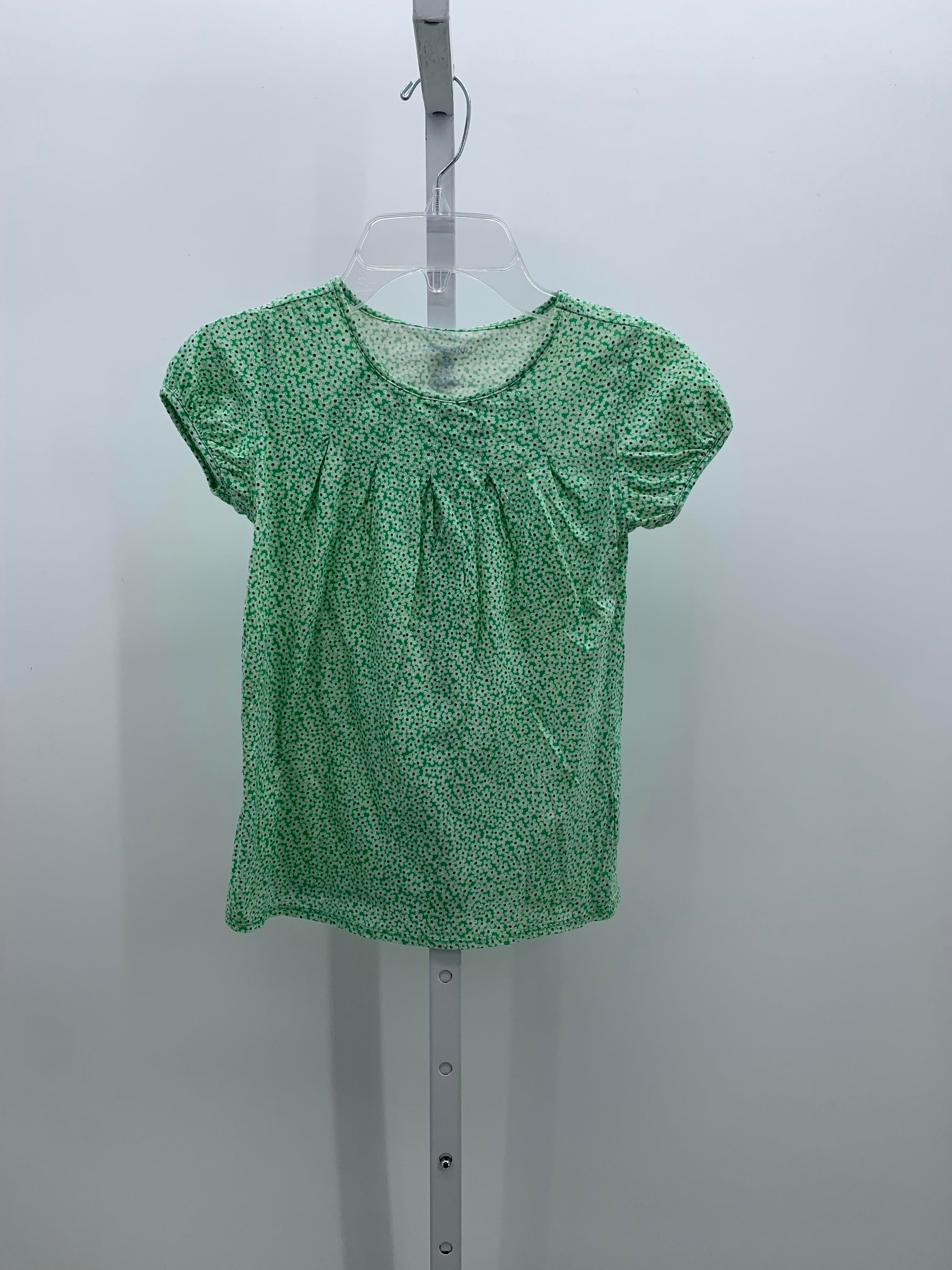 Lands End Size 7-8 Girls Short Sleeve Shirt